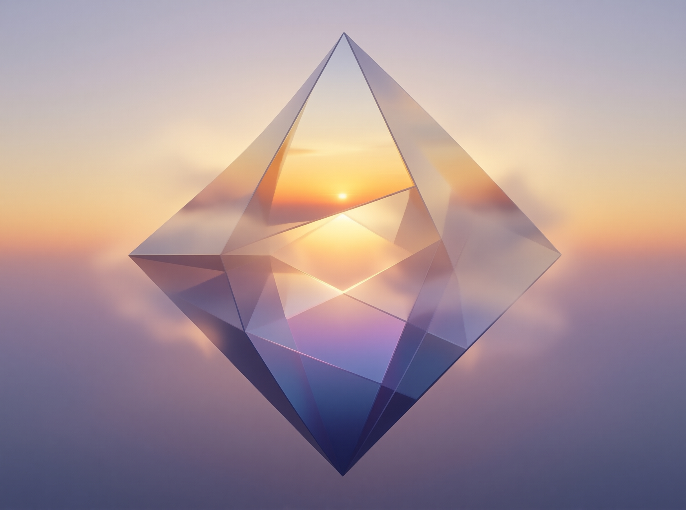 Floating Crystal at Sunrise