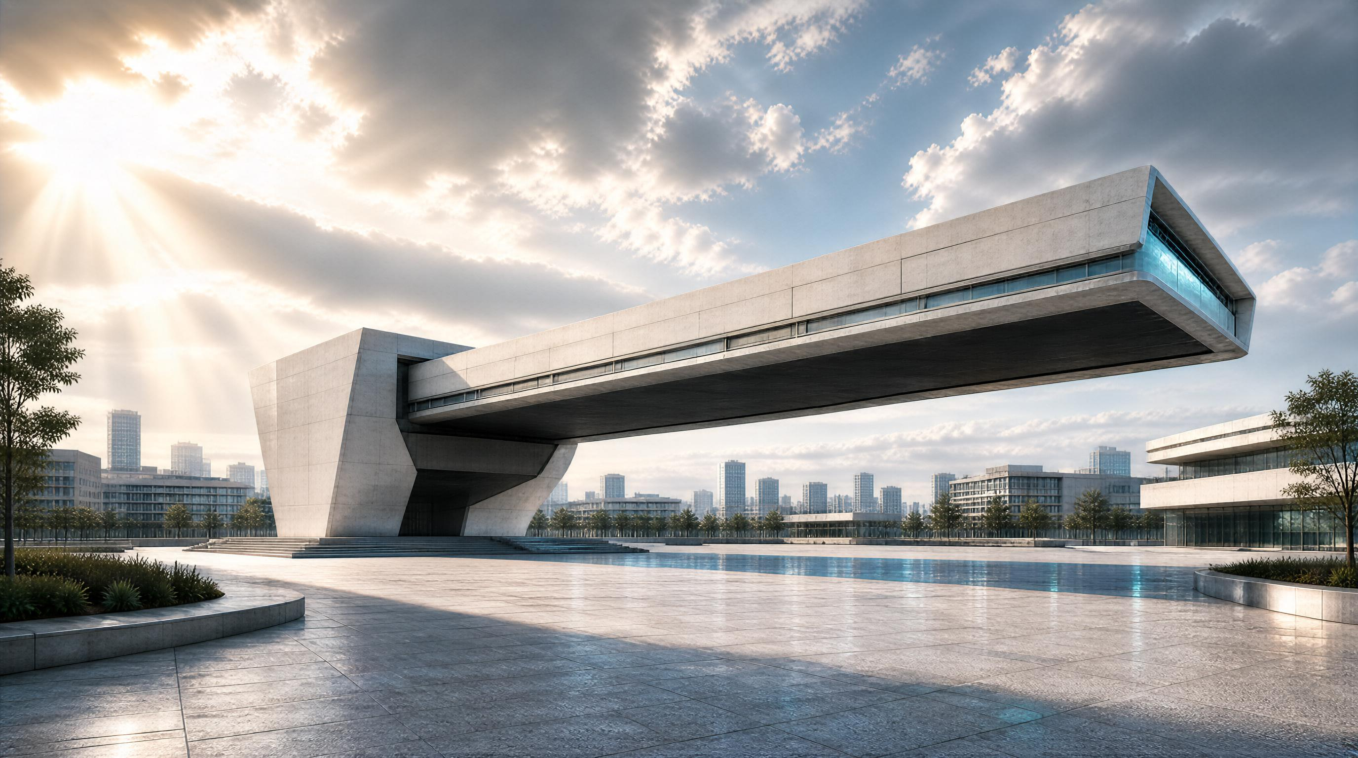 Modern Suspended Concrete Structure