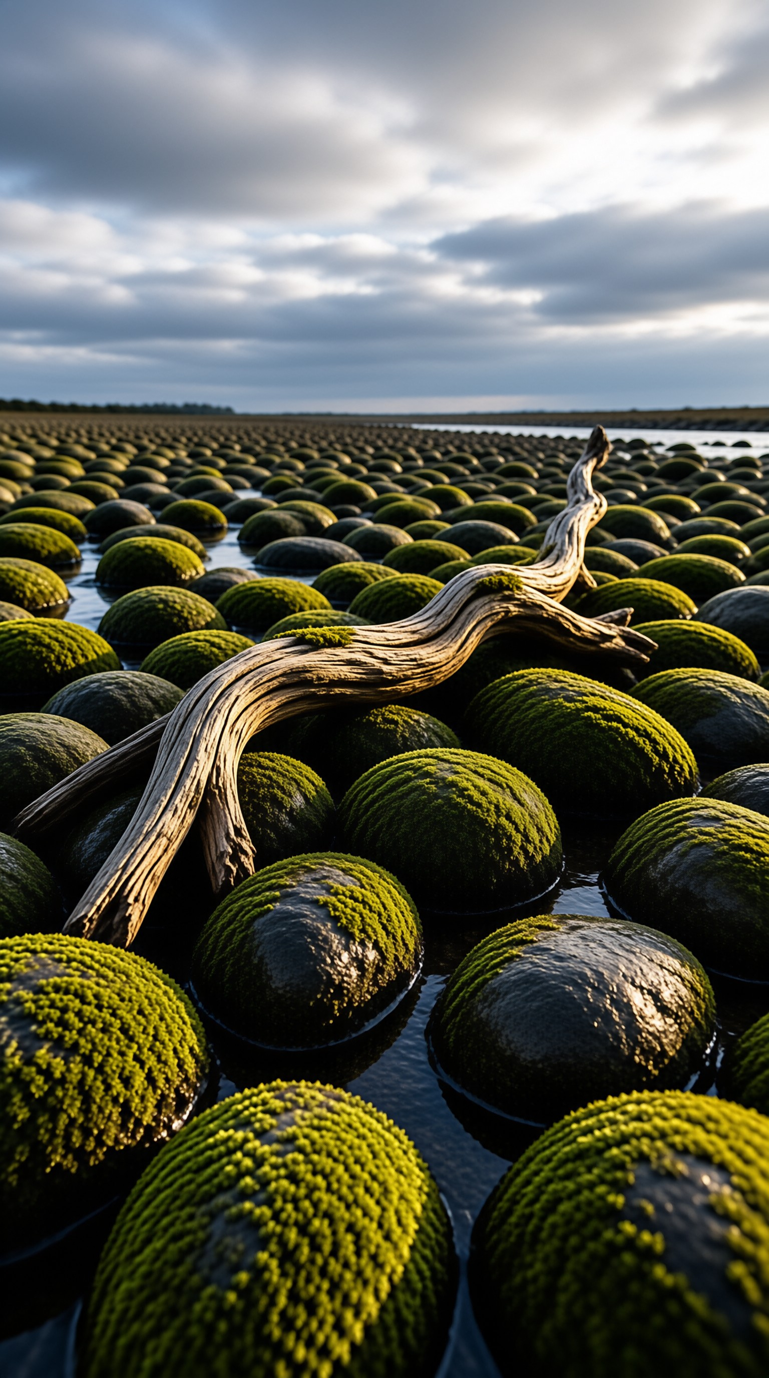 Mossy Rocks in Twilight