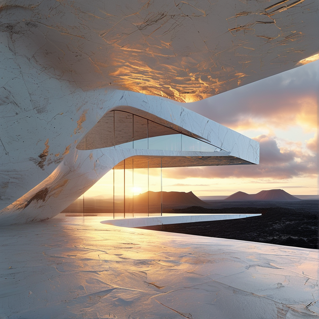 Futuristic White Pavilion