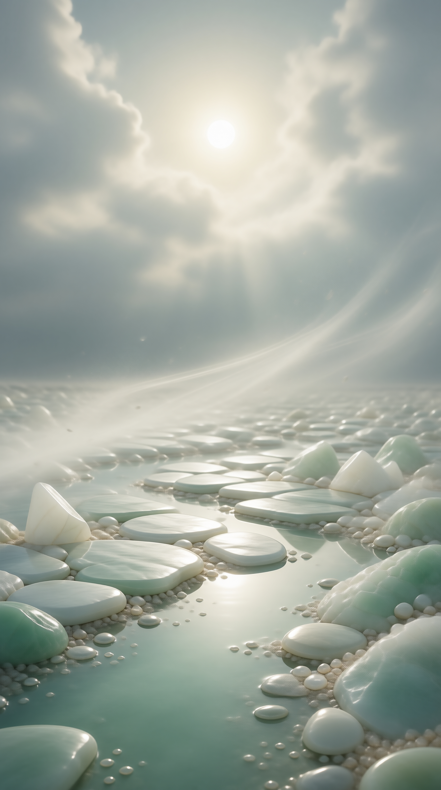 Serene Sunlit Stone Path