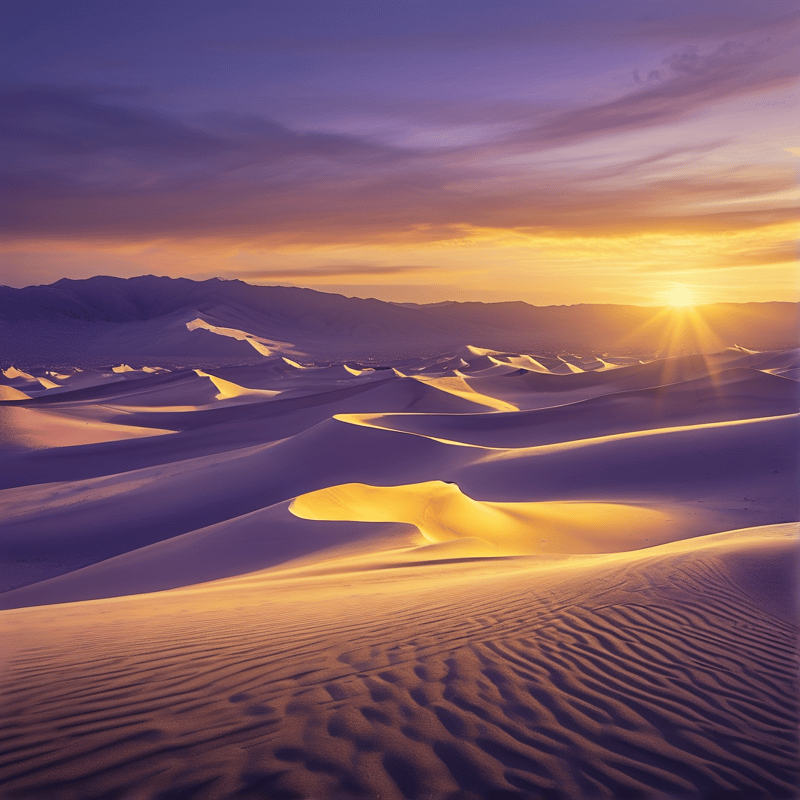 Sunset Desert Dunes