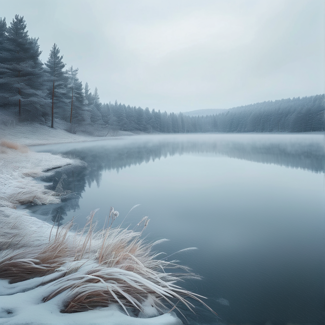 Winter Mist Lake