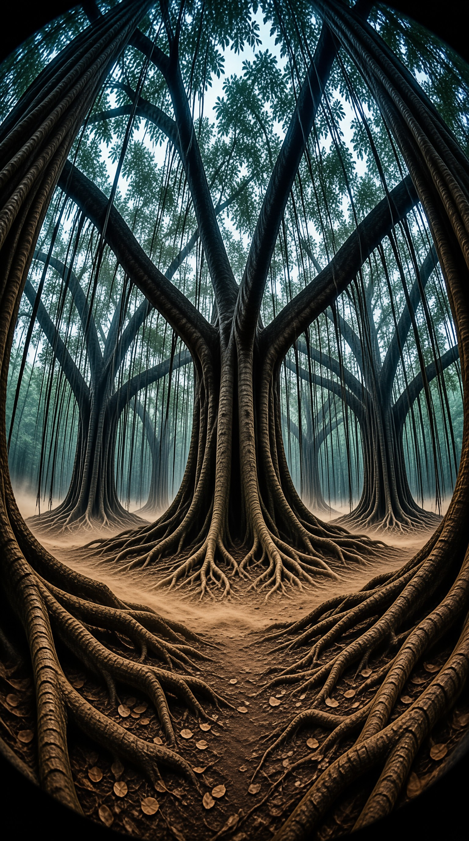 Surreal Ancient Tree Tunnel