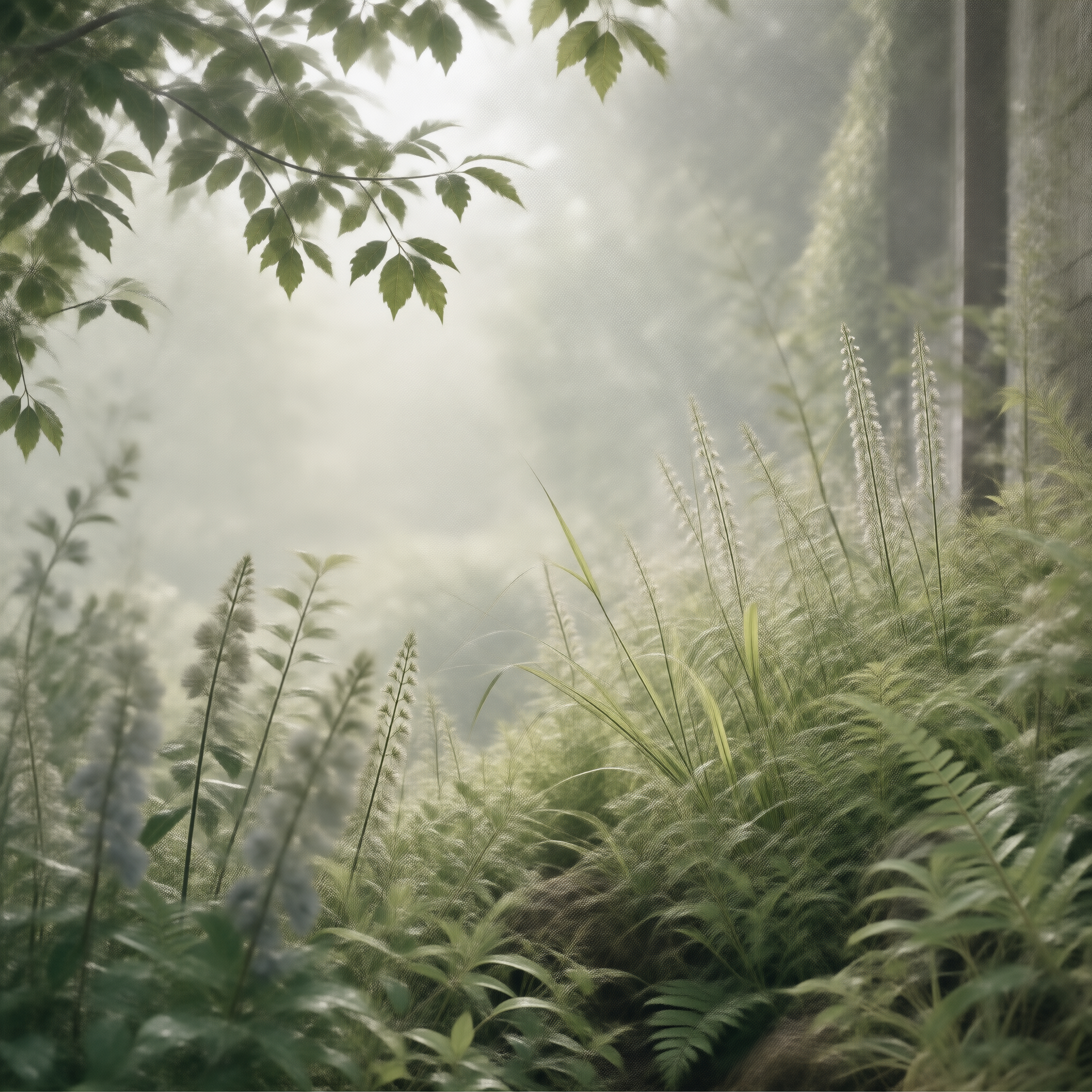 Misty Forest Scene