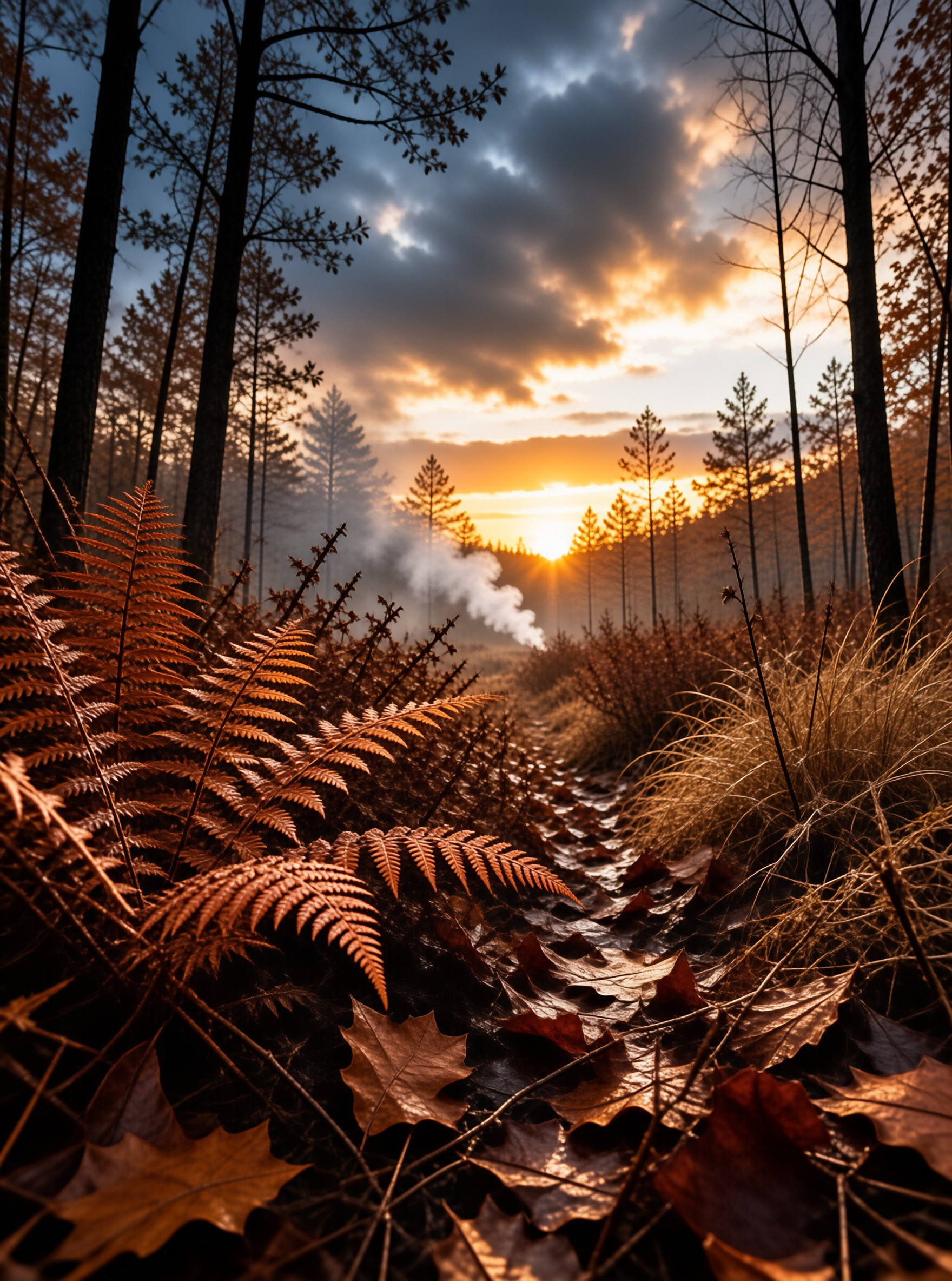 Autumn Forest Sunset