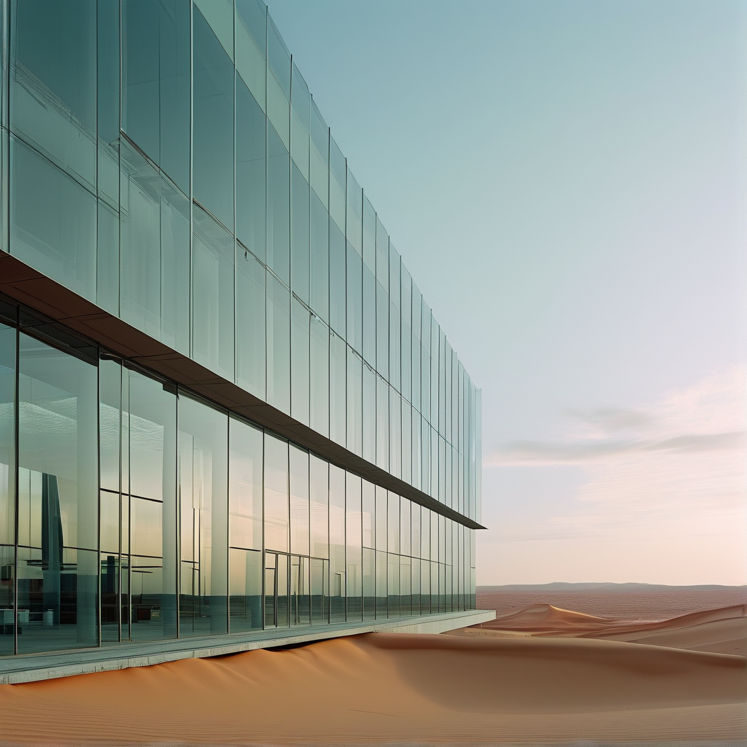 Glass Architecture in Desert