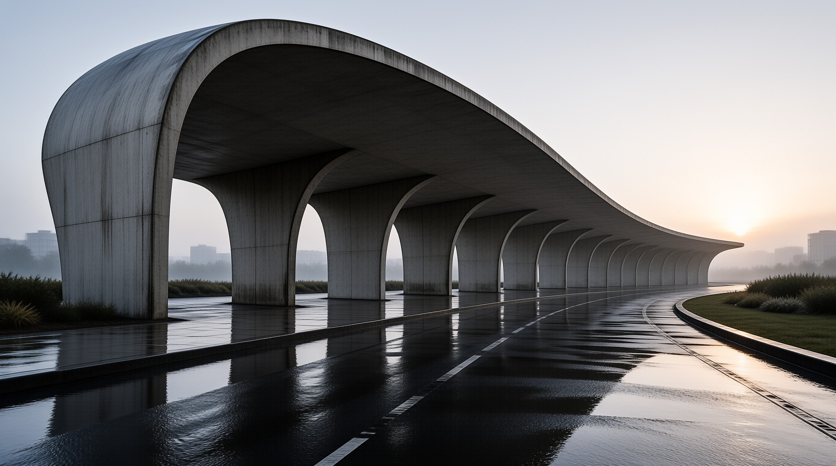 Modern Concrete Arch Bridge