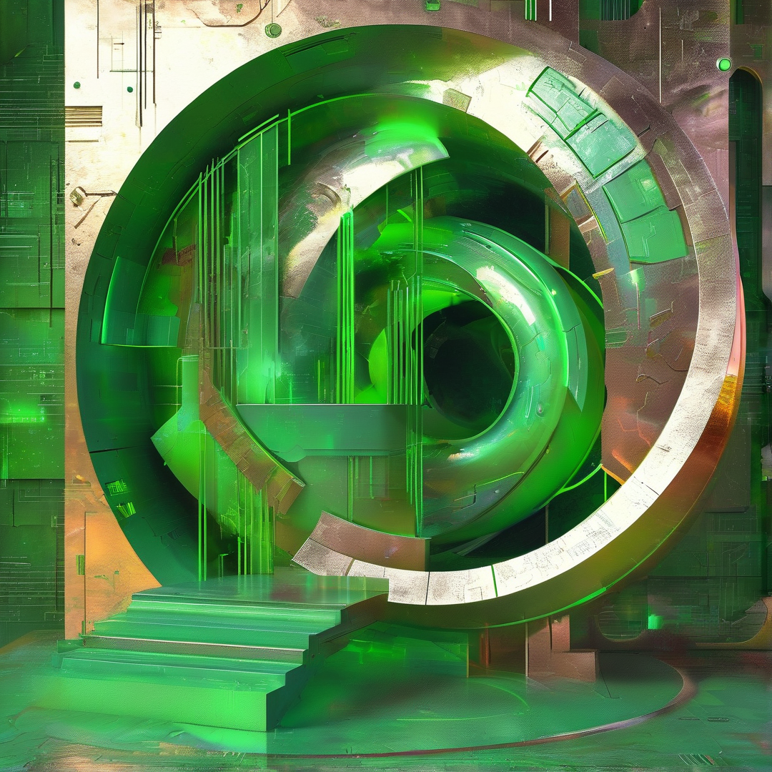 Futuristic Green Energy Core