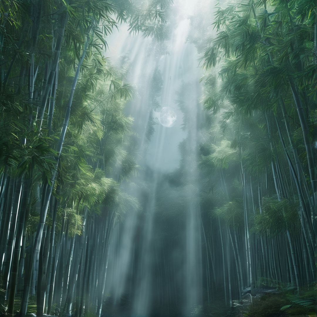 Sunlight in Bamboo Grove
