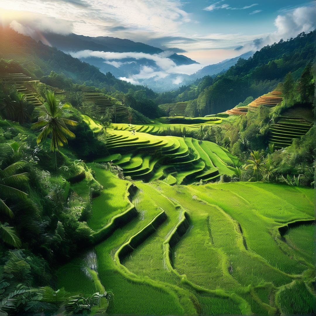 Misty Mountain Rice Terraces