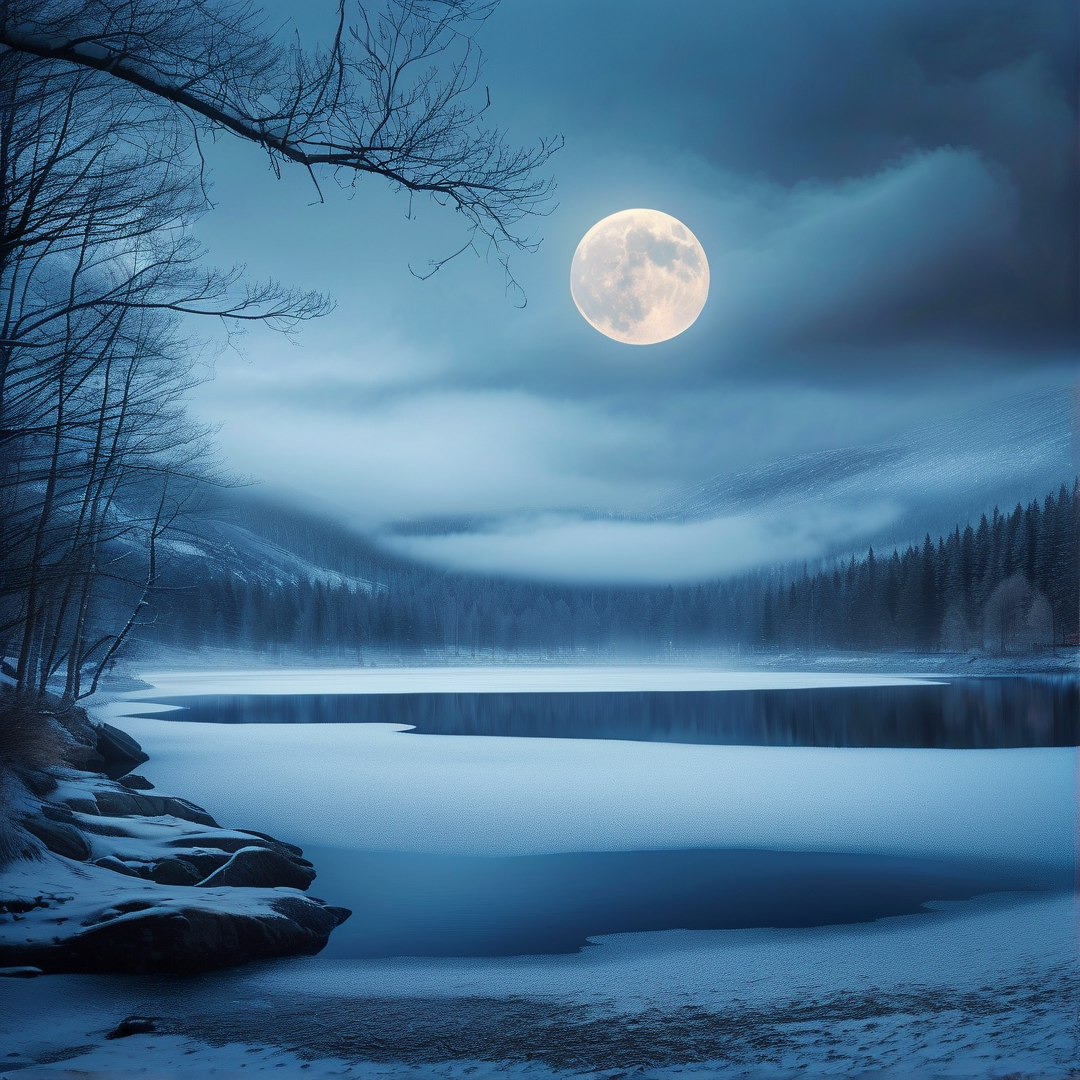 Winter Moon Night