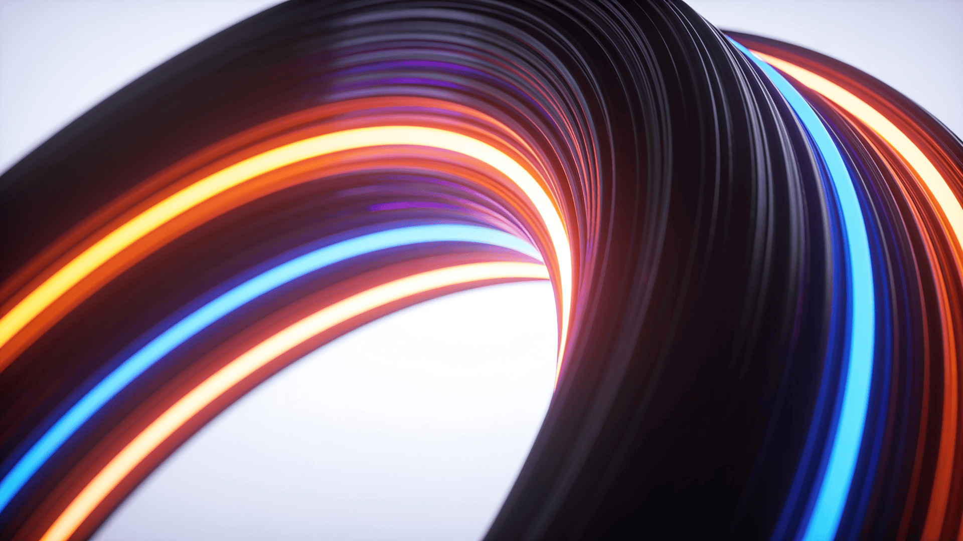 Neon-Lit, Neon Curved Ribbon
