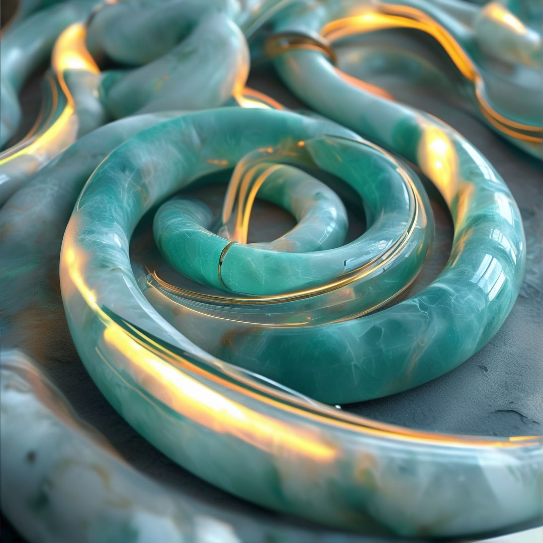 Translucent Teal Coils