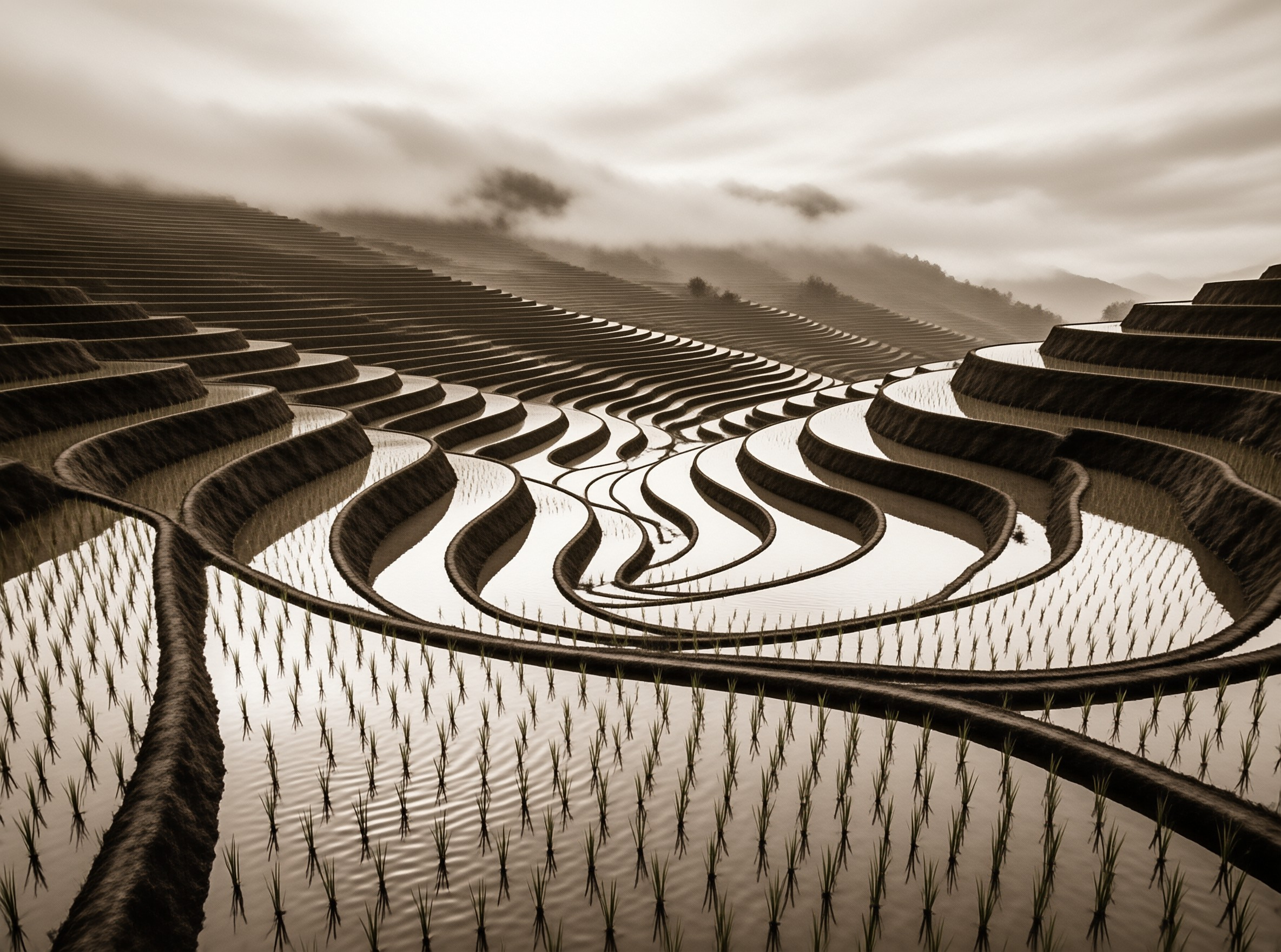 Misty Rice Terraces