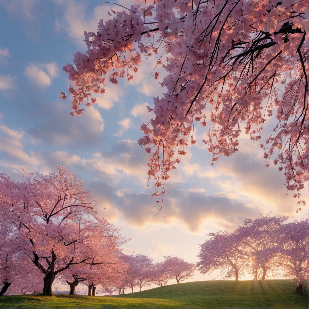 Cherry Blossom Landscape