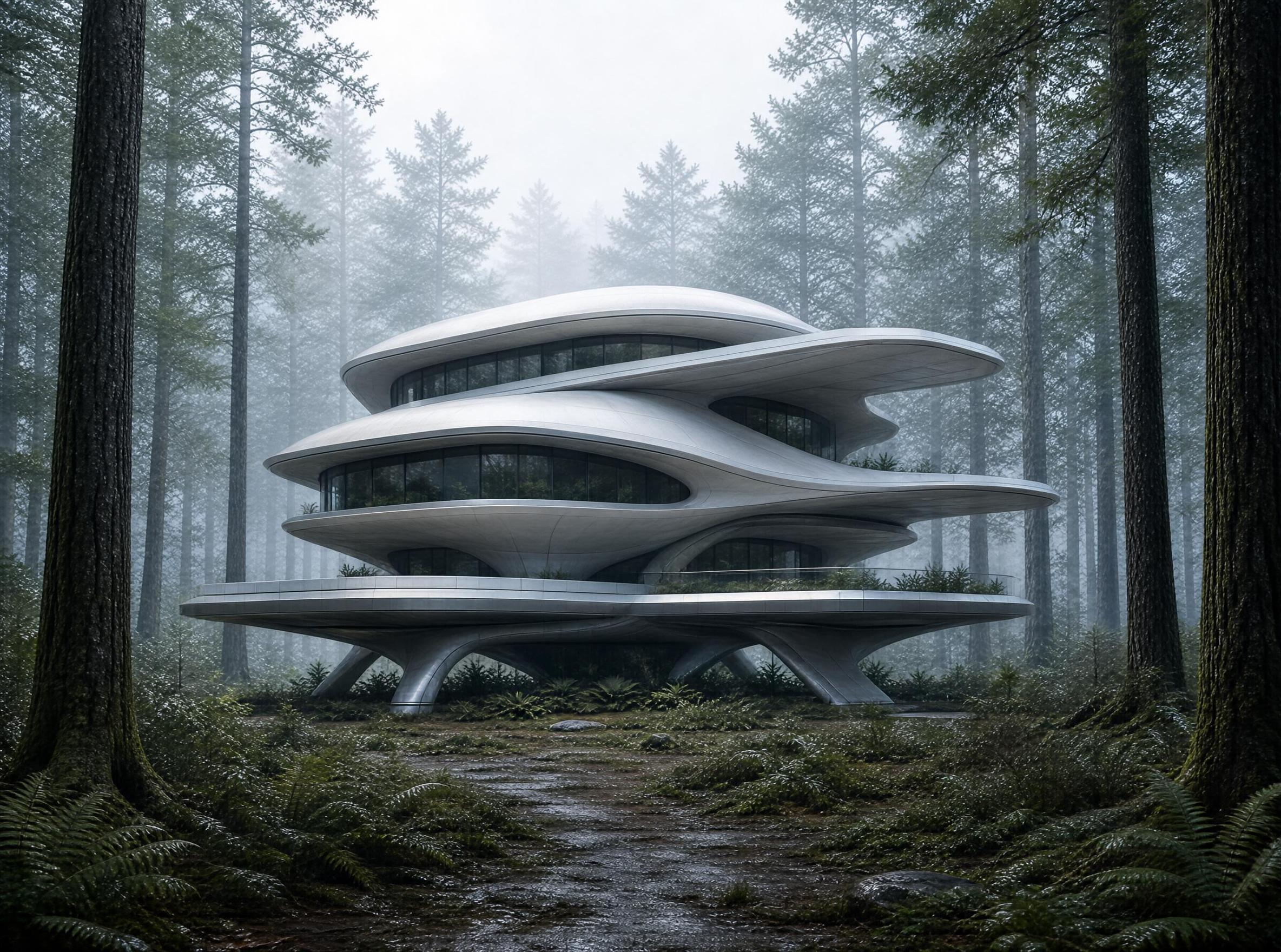 Futuristic Forest Building