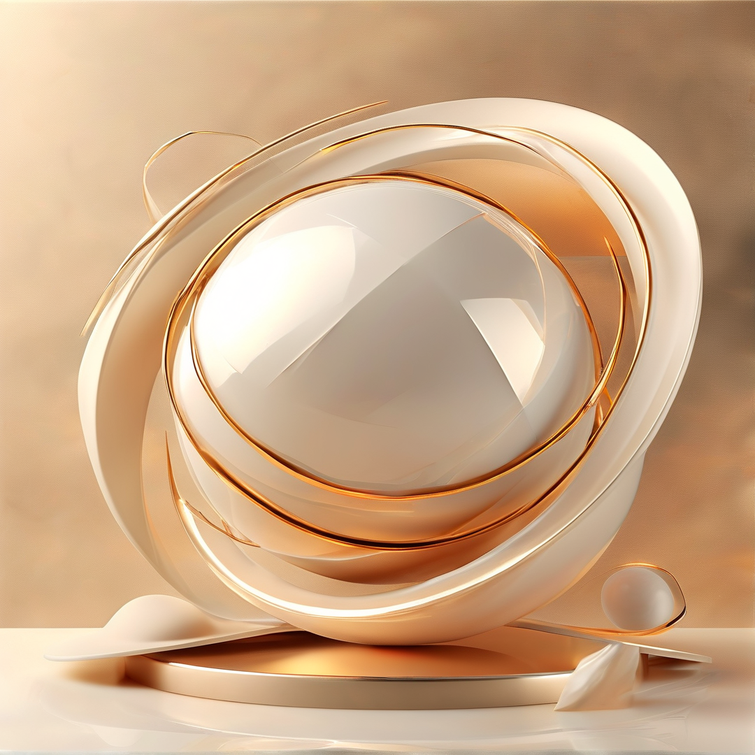 Abstract 3D Gold Sphere