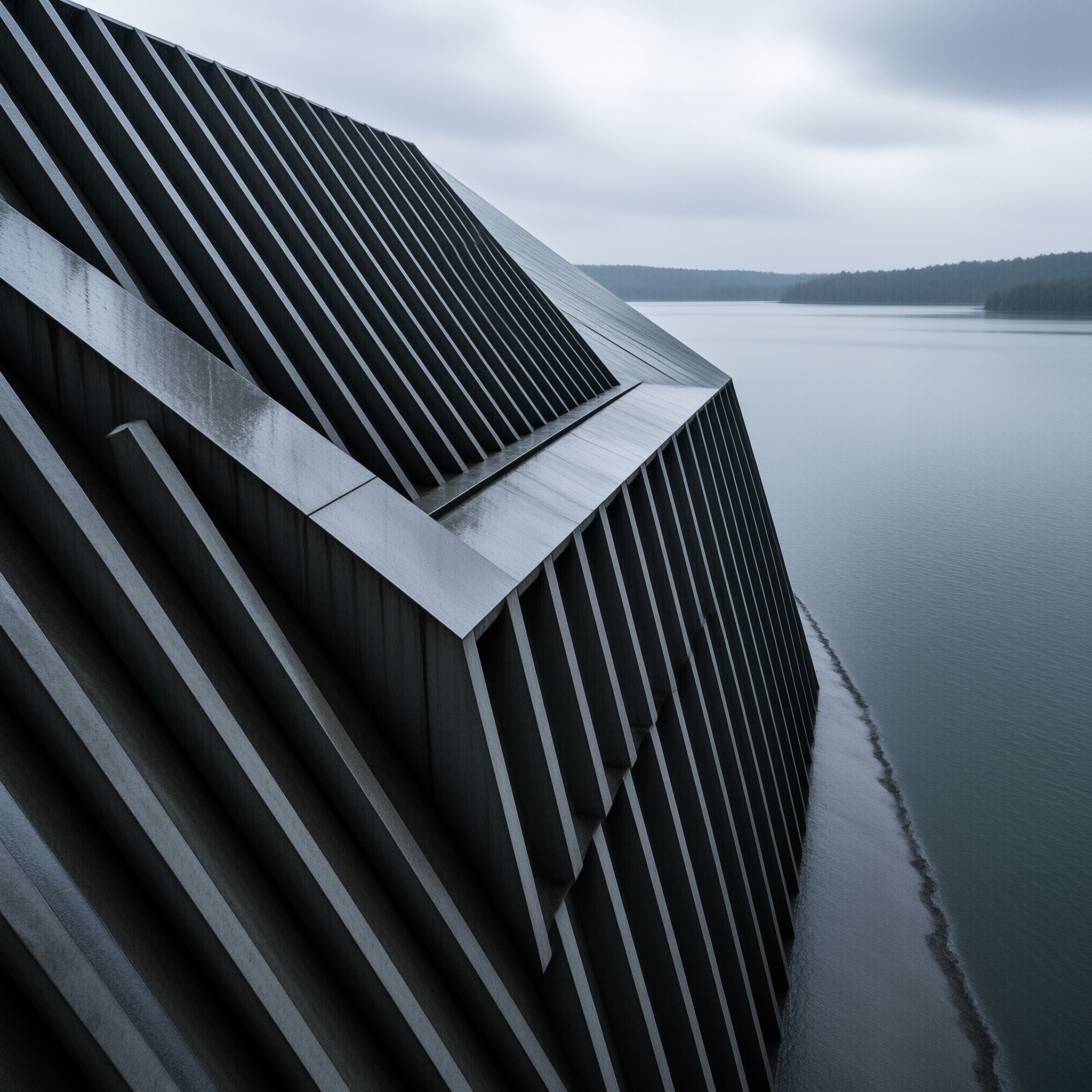 Modern Building by Water