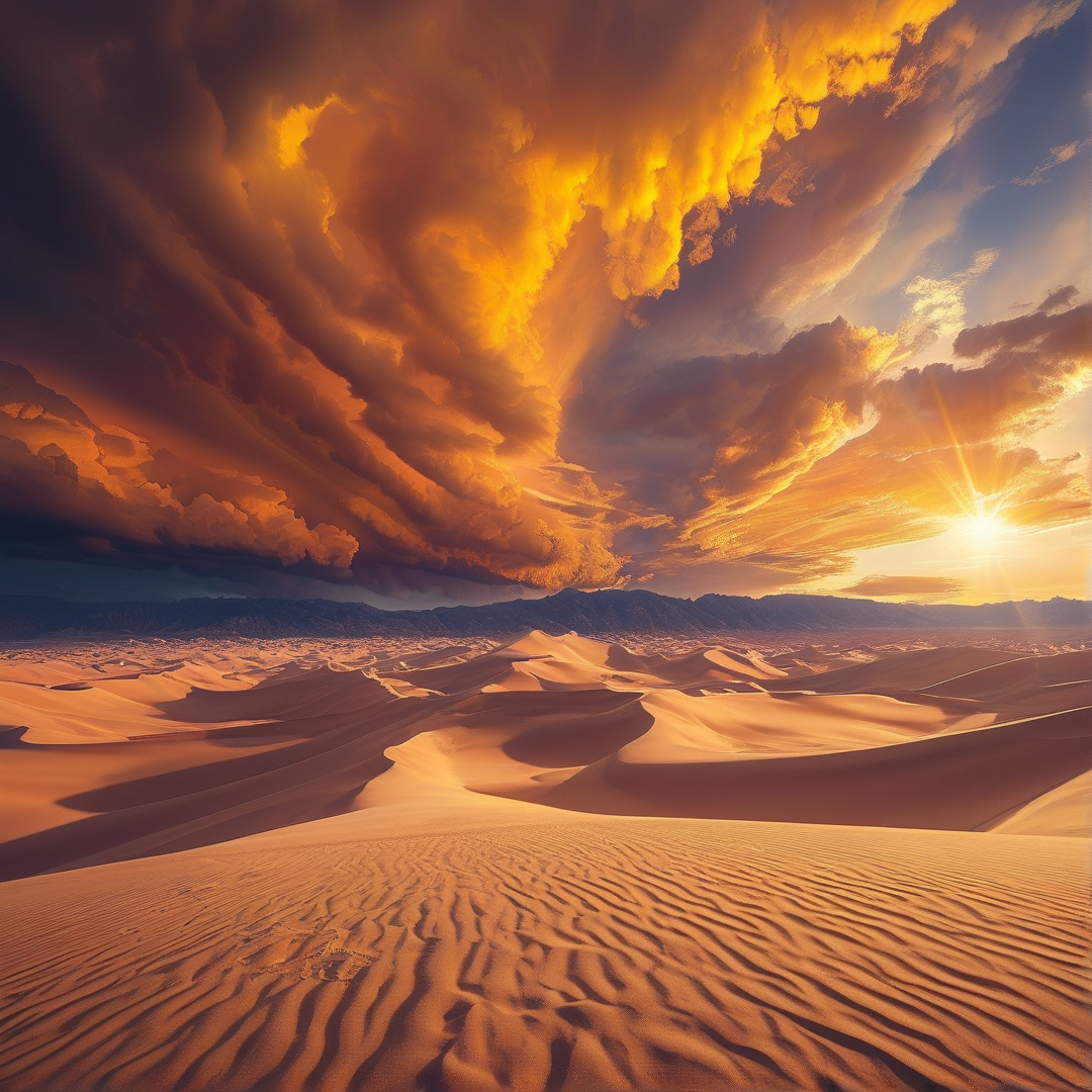 Dramatic Desert Sunset