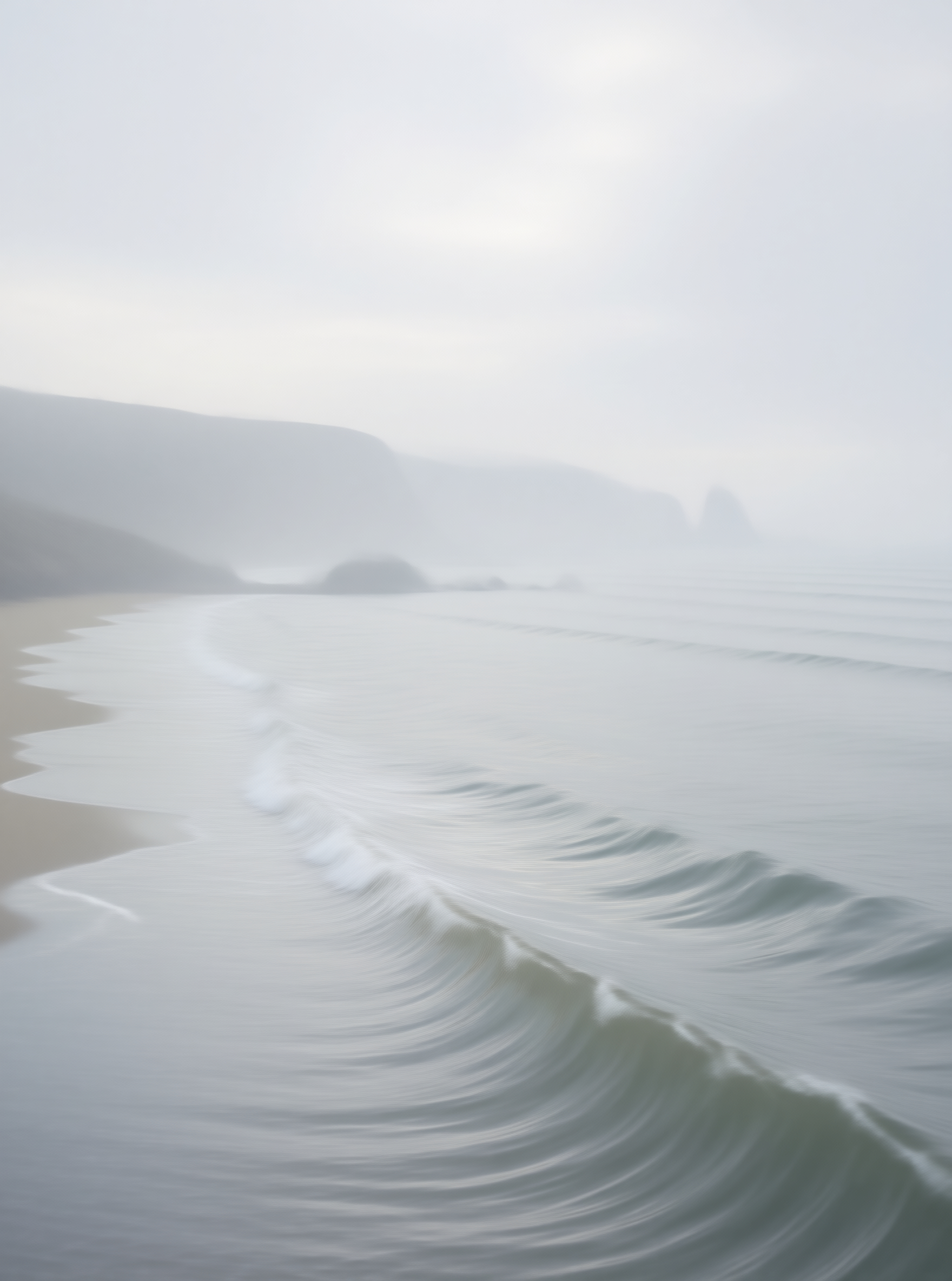 Misty Ocean Waves