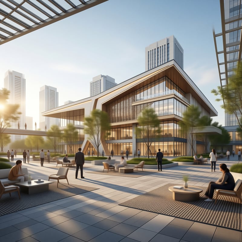 Modern Urban Plaza Scene