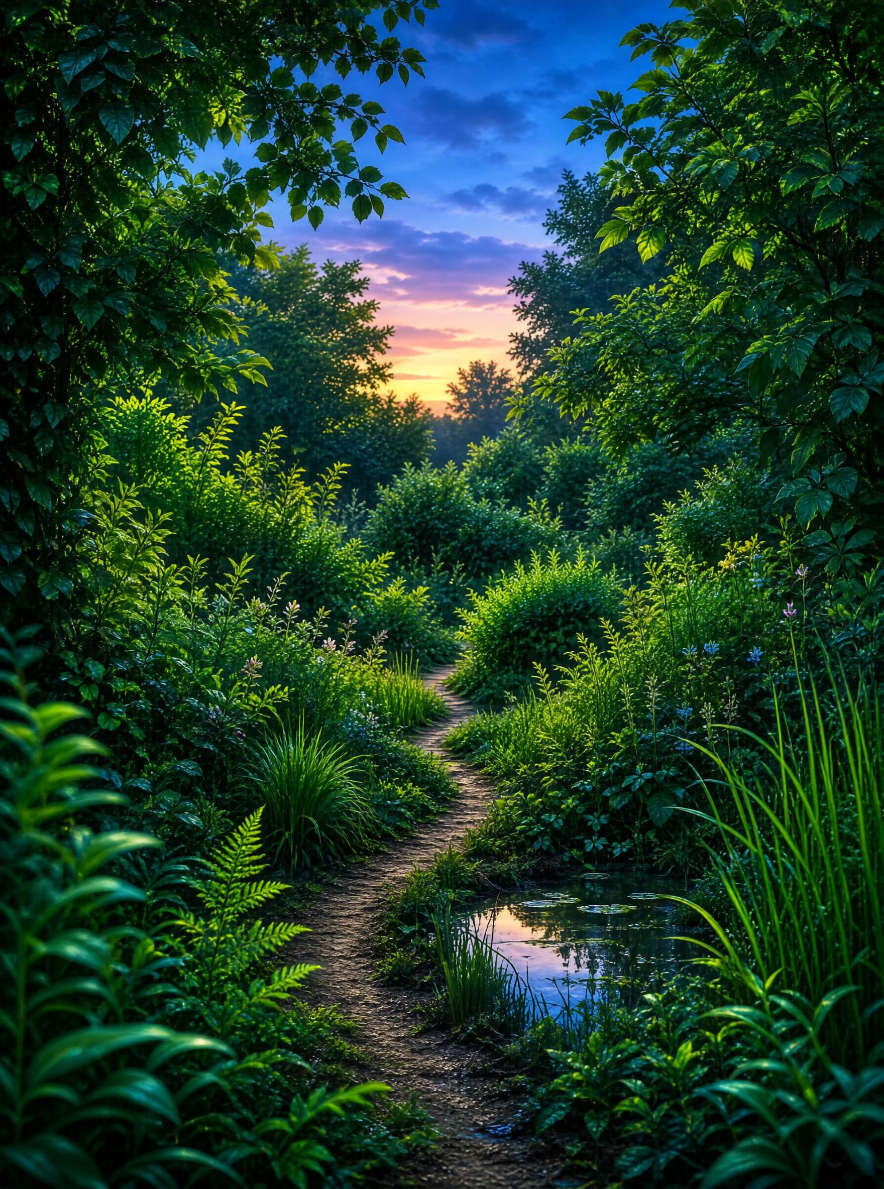 Forest Path at Dusk