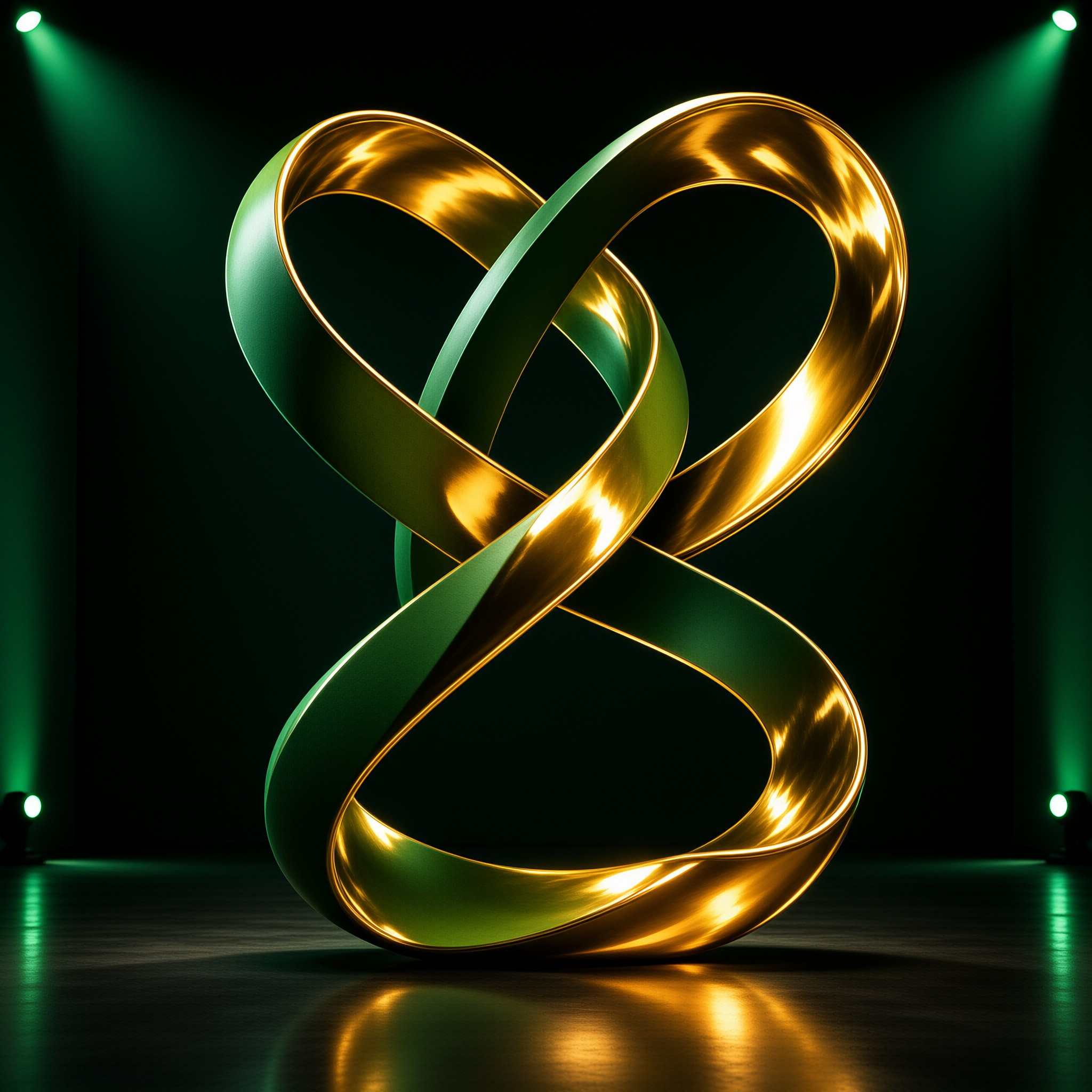 Golden Twisted Sculpture