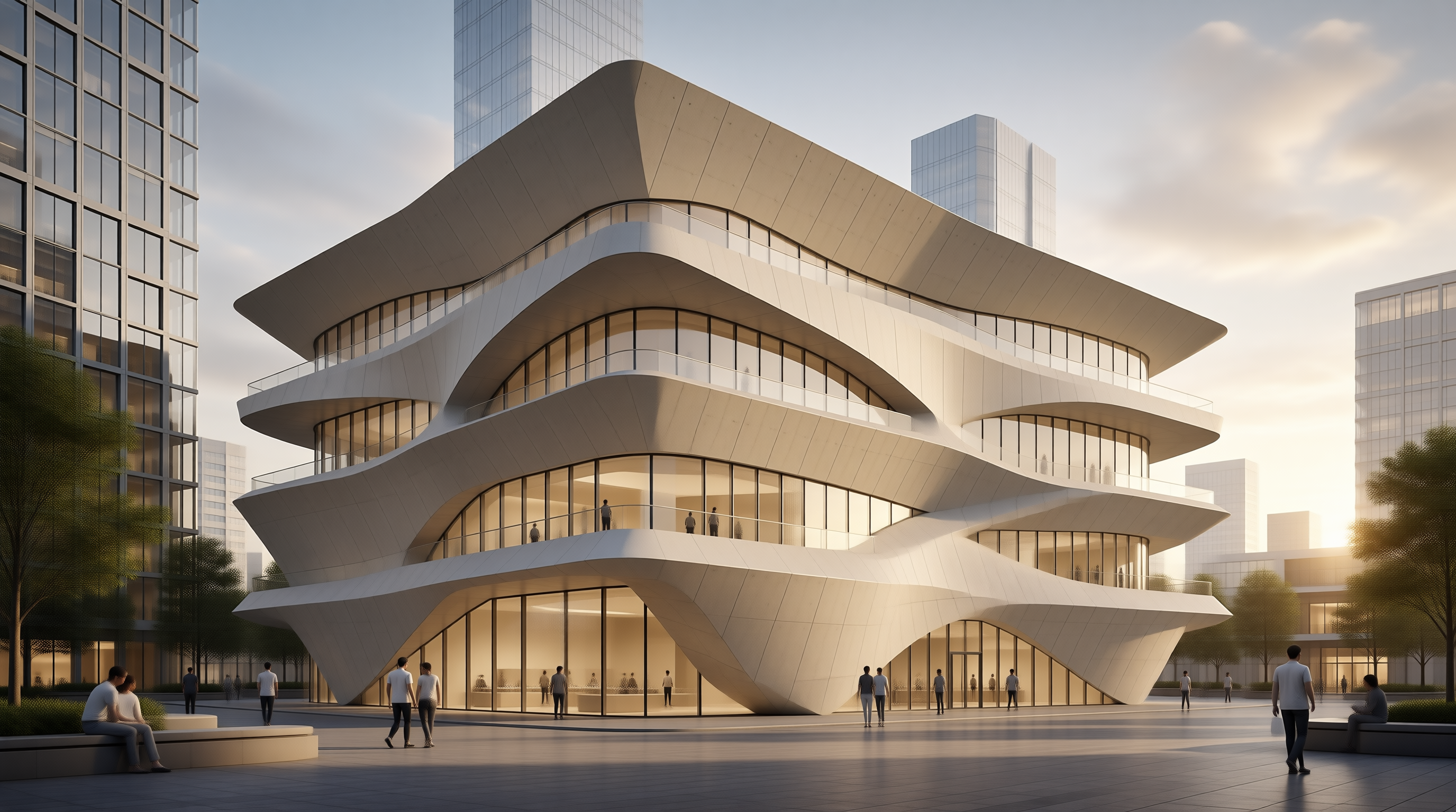 Futuristic Wavy Architecture