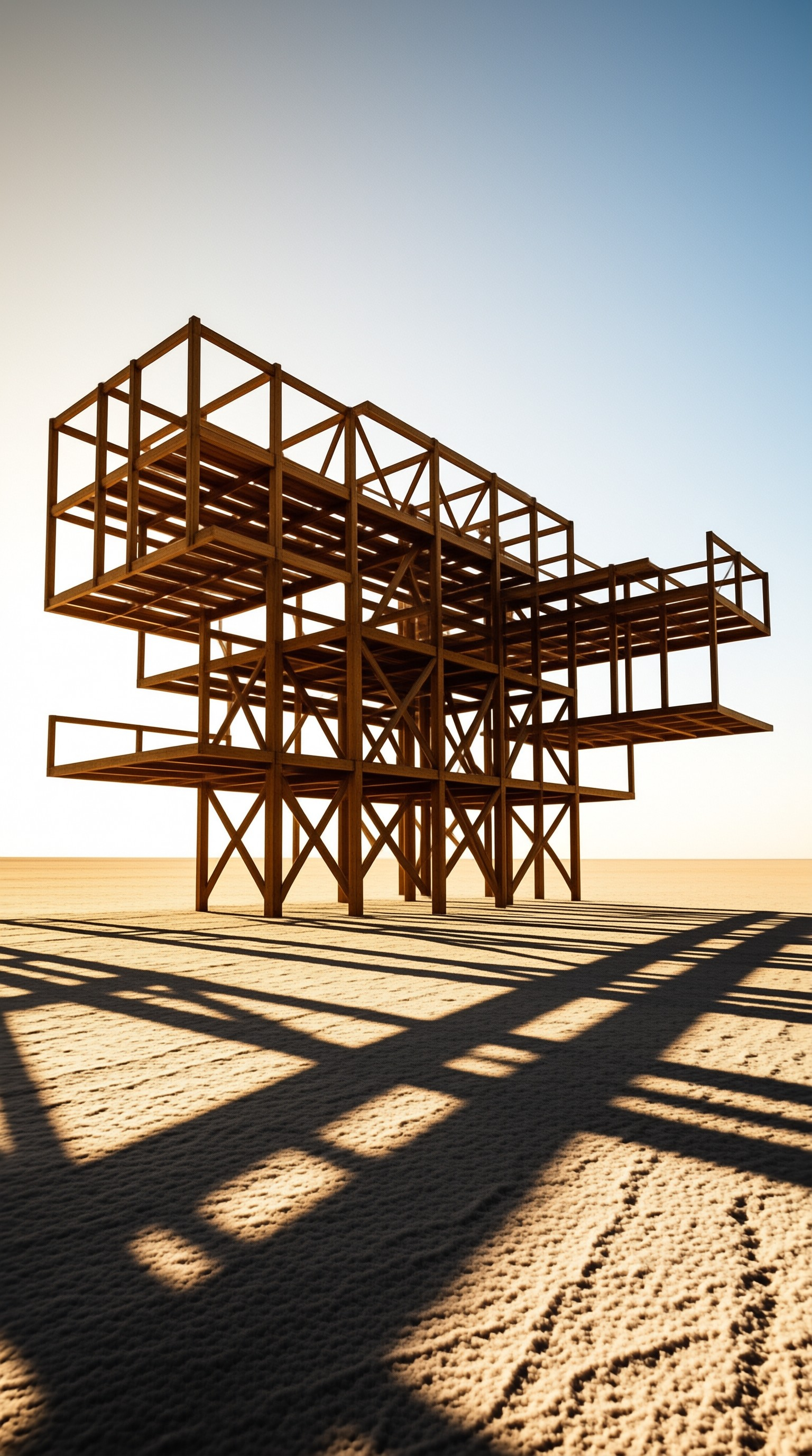 Wooden Frame in Desert