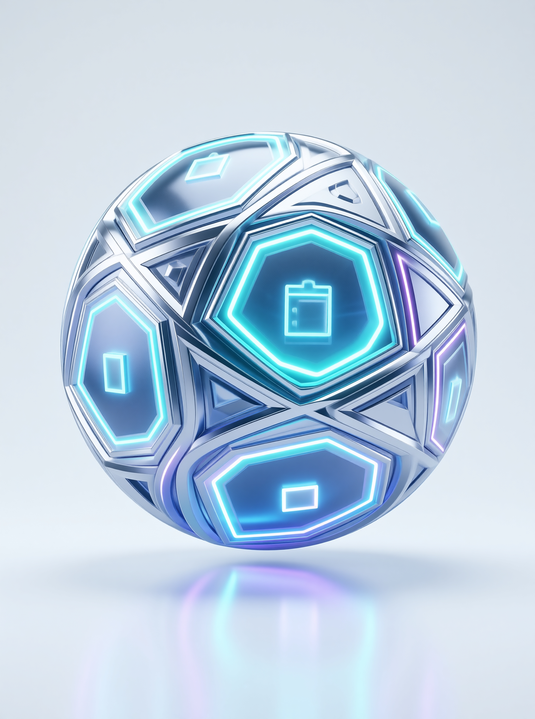 Futuristic Glowing Energy Sphere