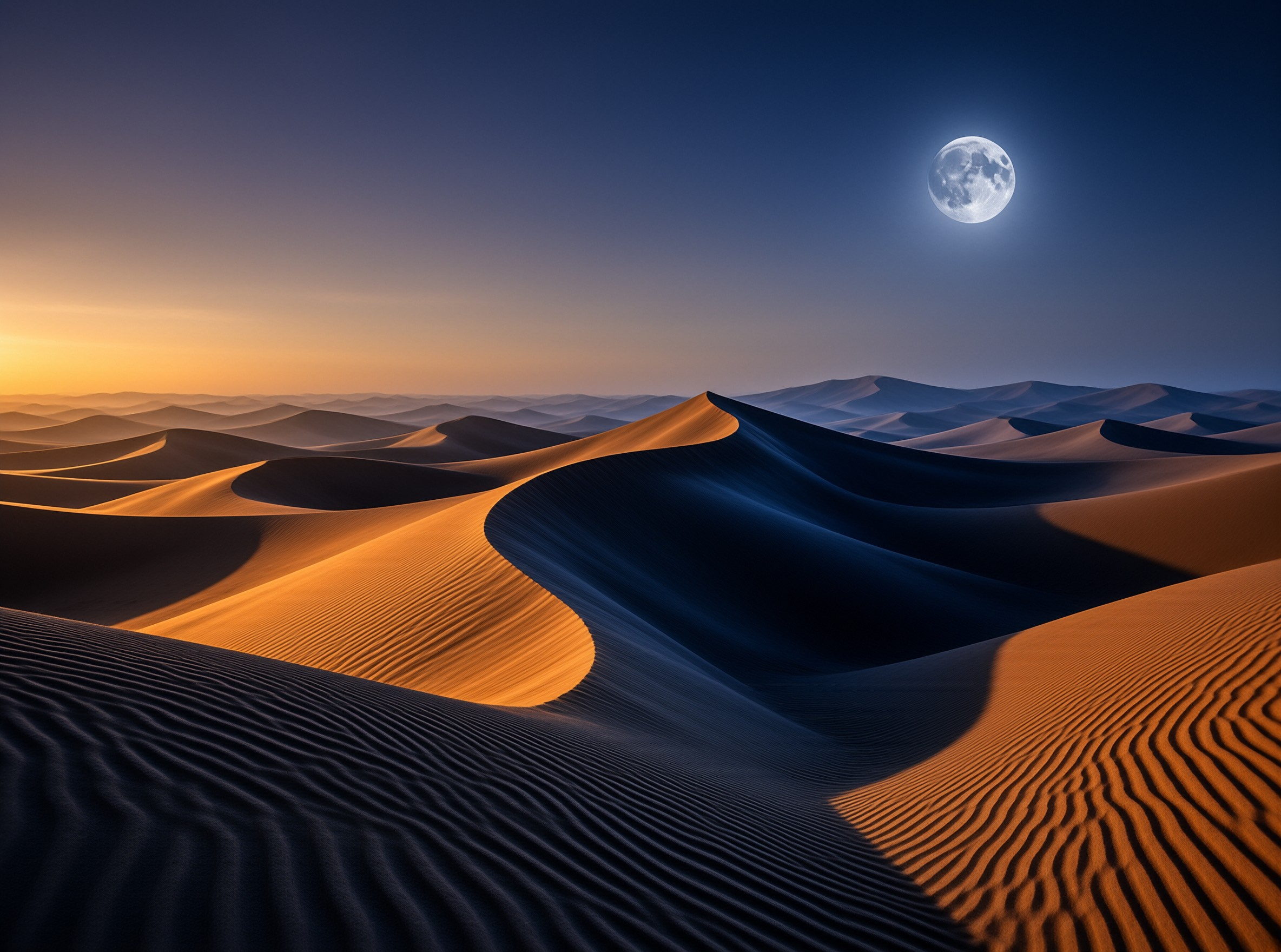 Moonlit Desert Dunes
