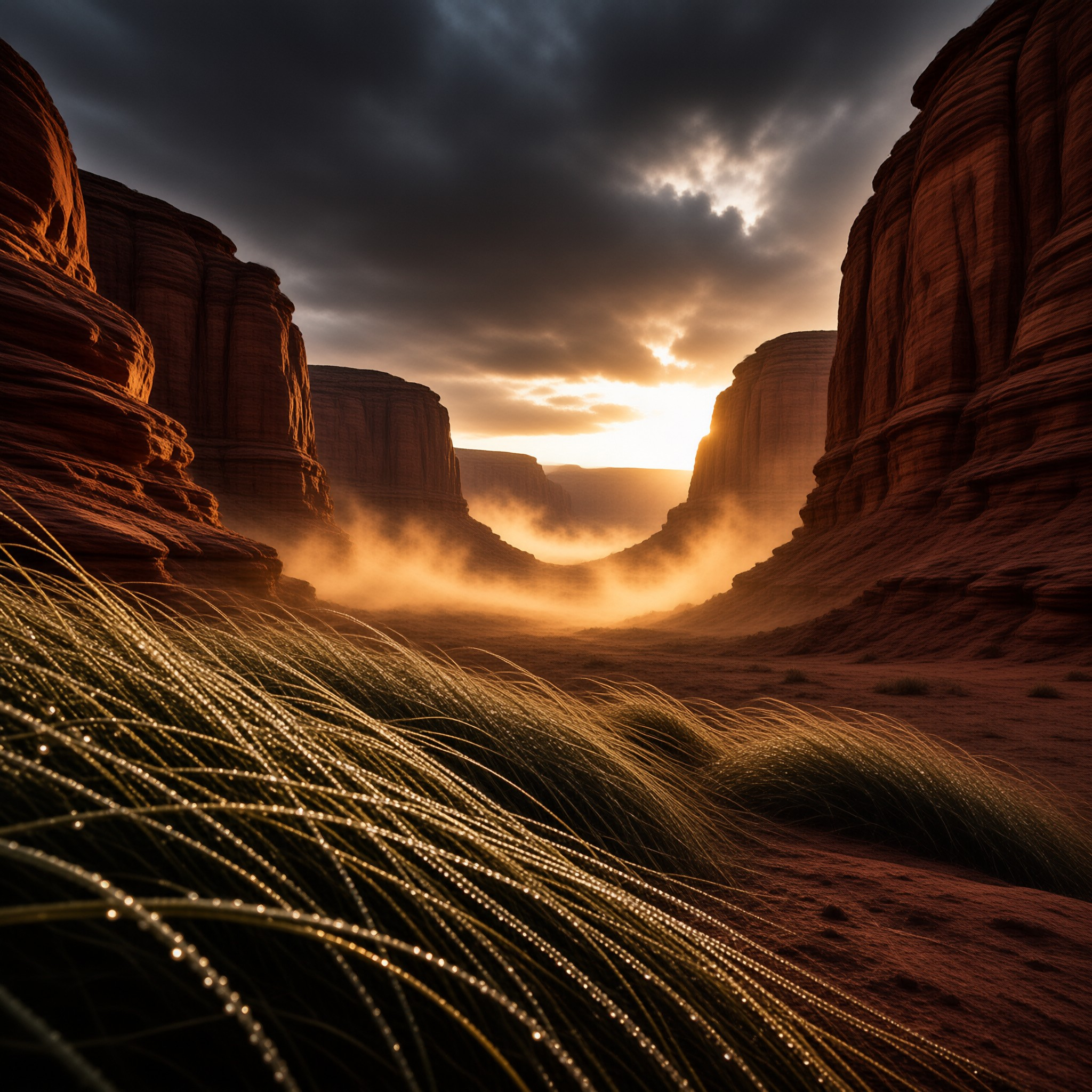 Golden Light in Red Canyon