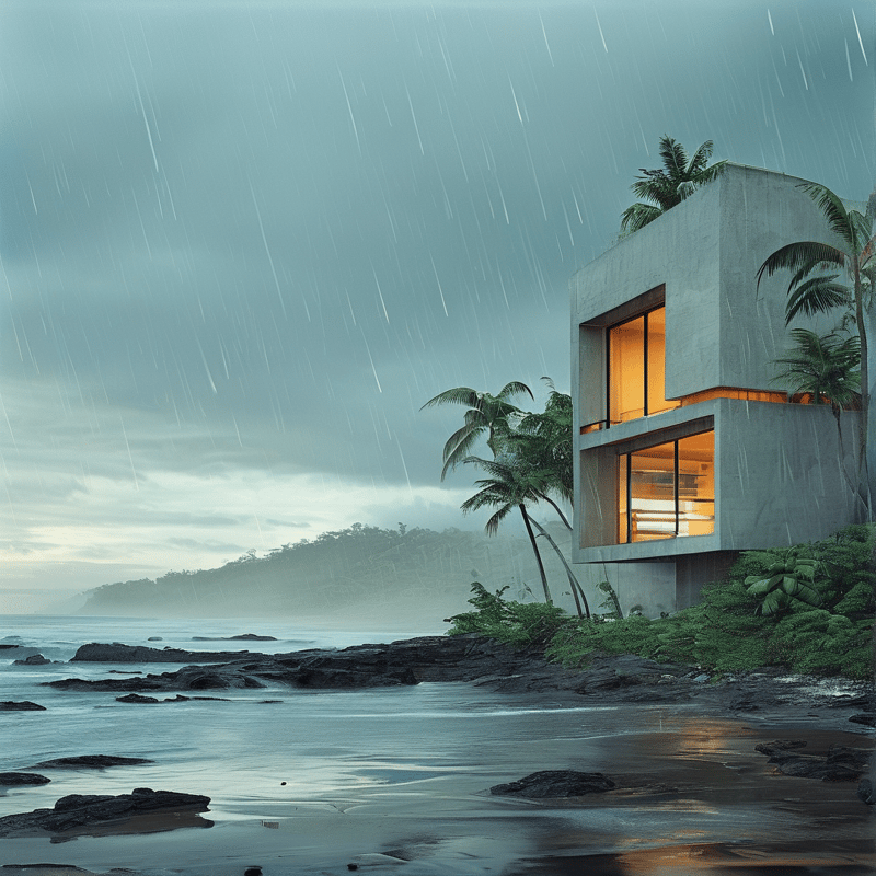 Rainy Coastal Retreat