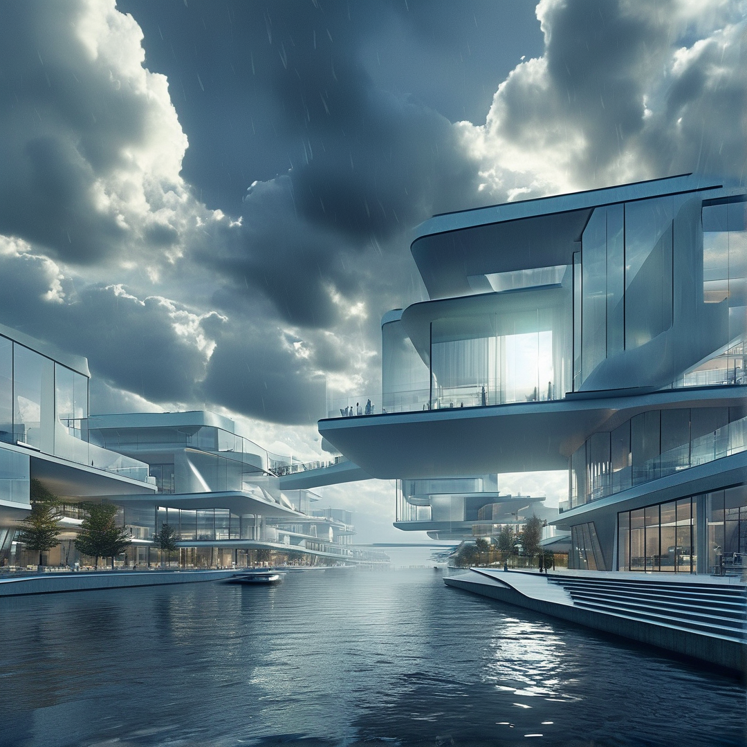 Futuristic City by Water