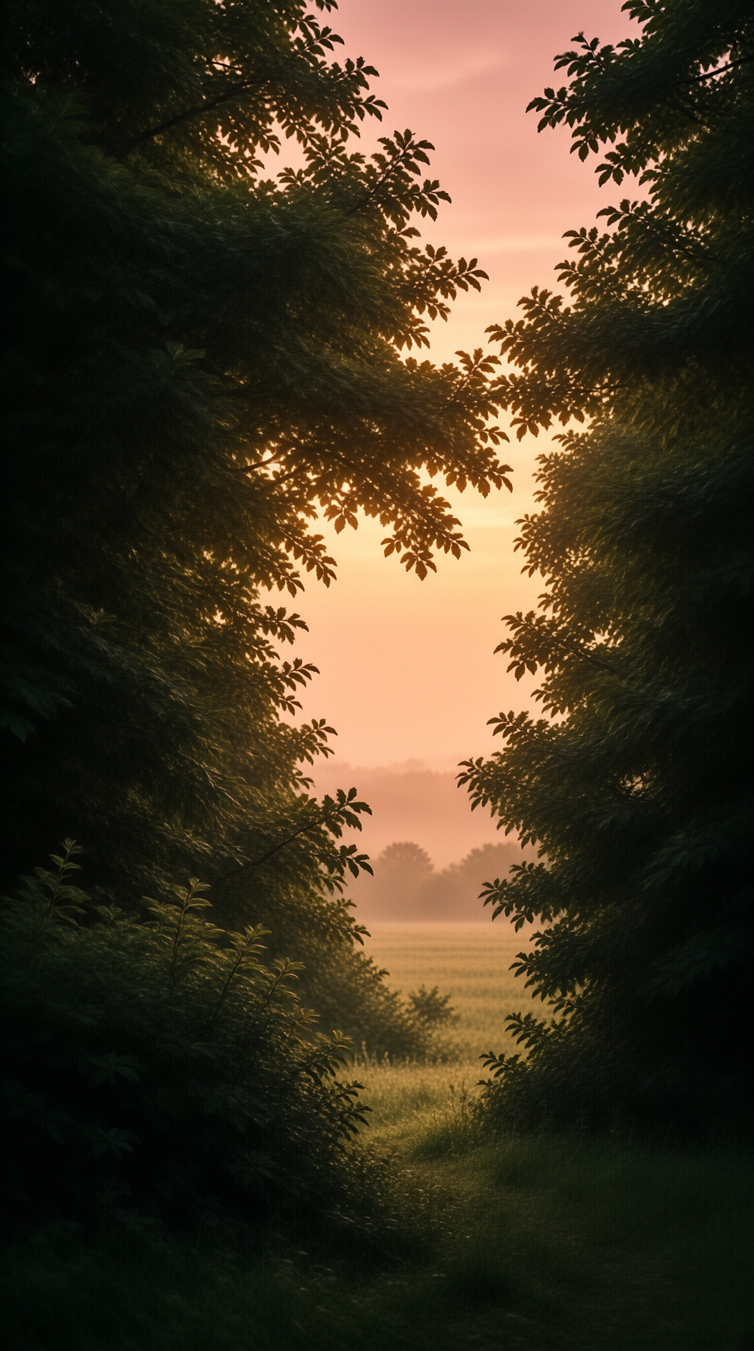 Sunset Through Trees