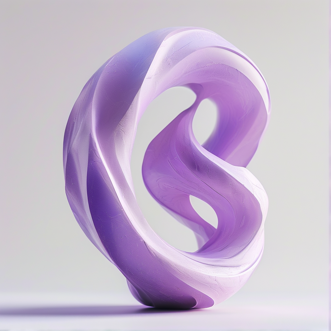 Abstract Purple Twisted Loop