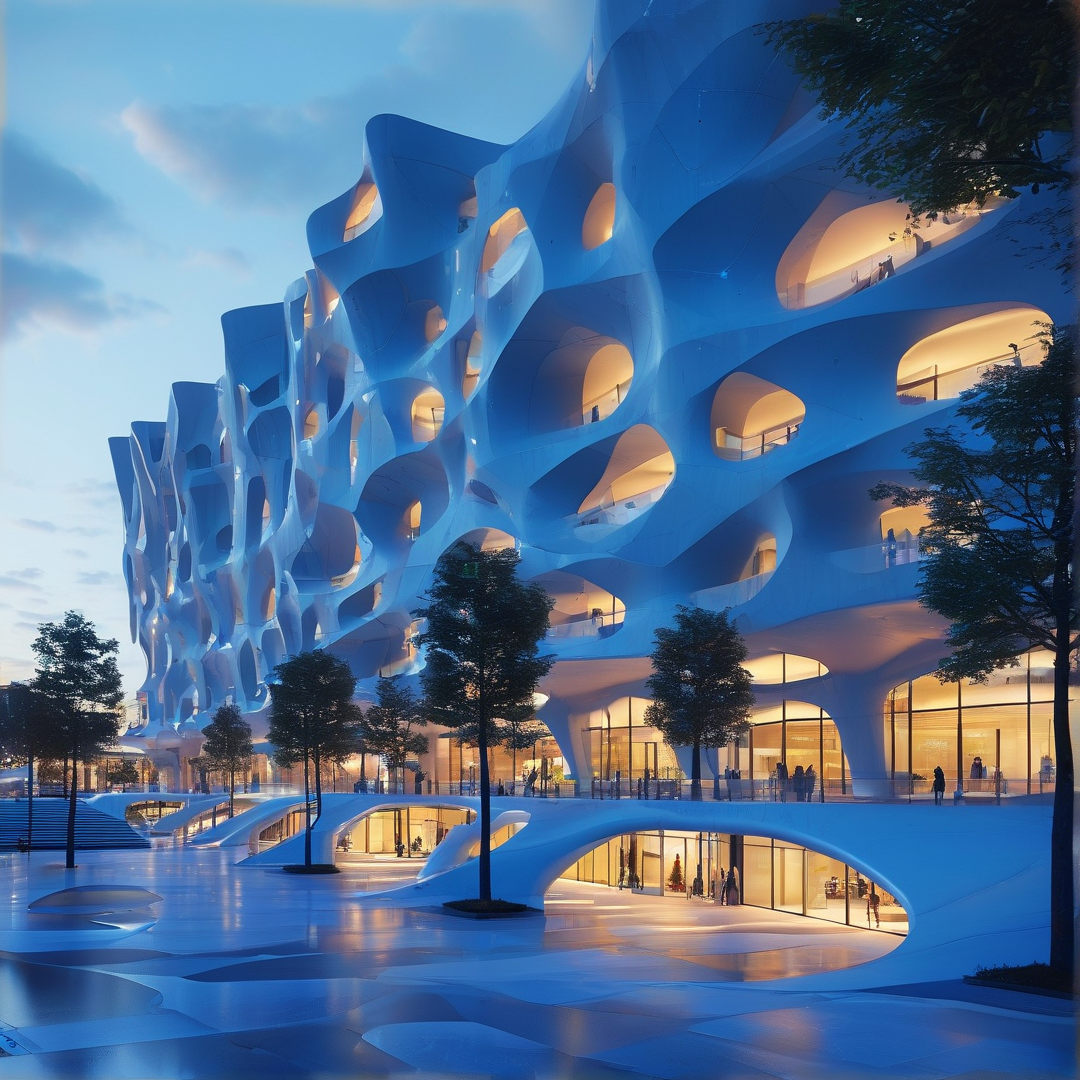 Futuristic White Building