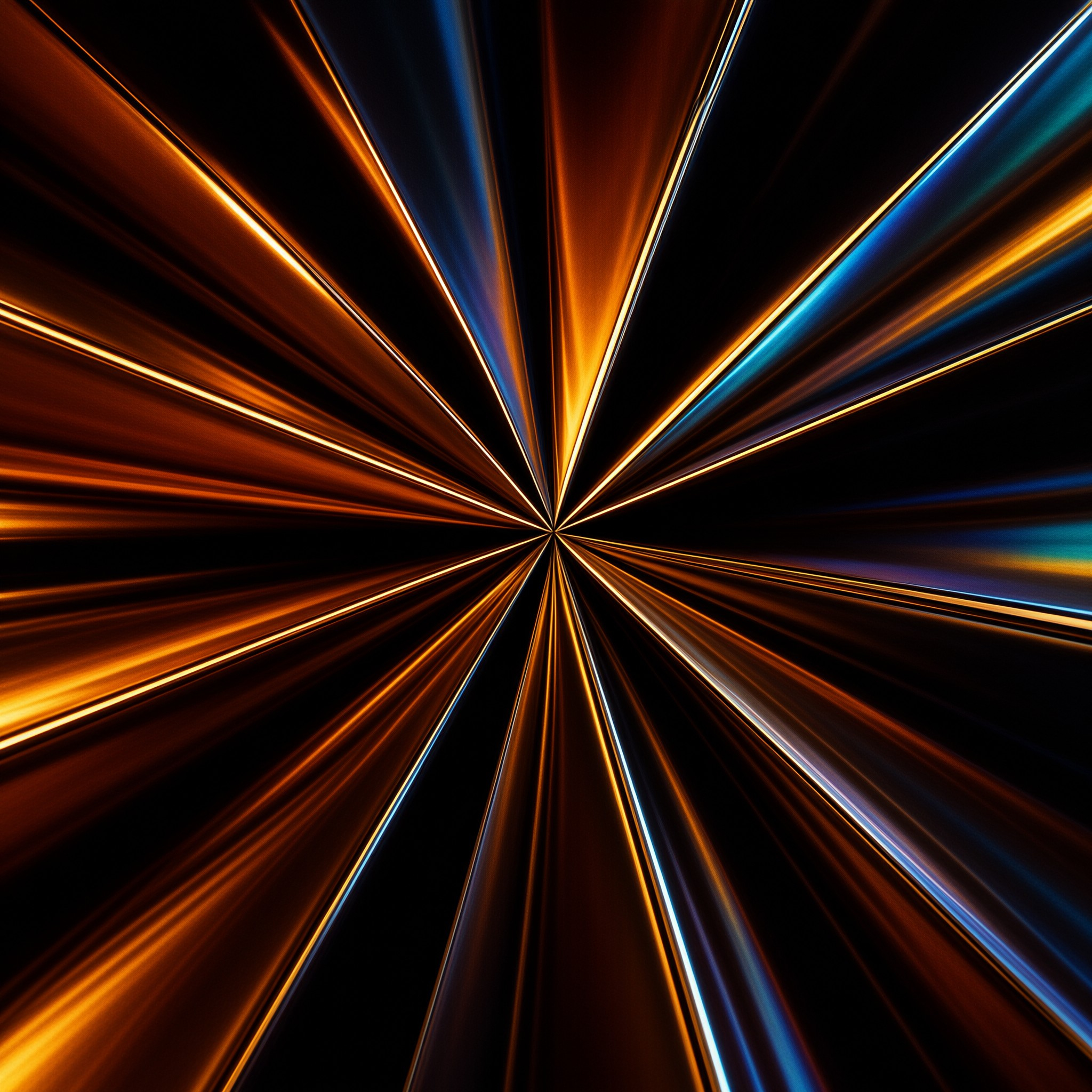 Chrome Radial Burst — Liquid Metal Study