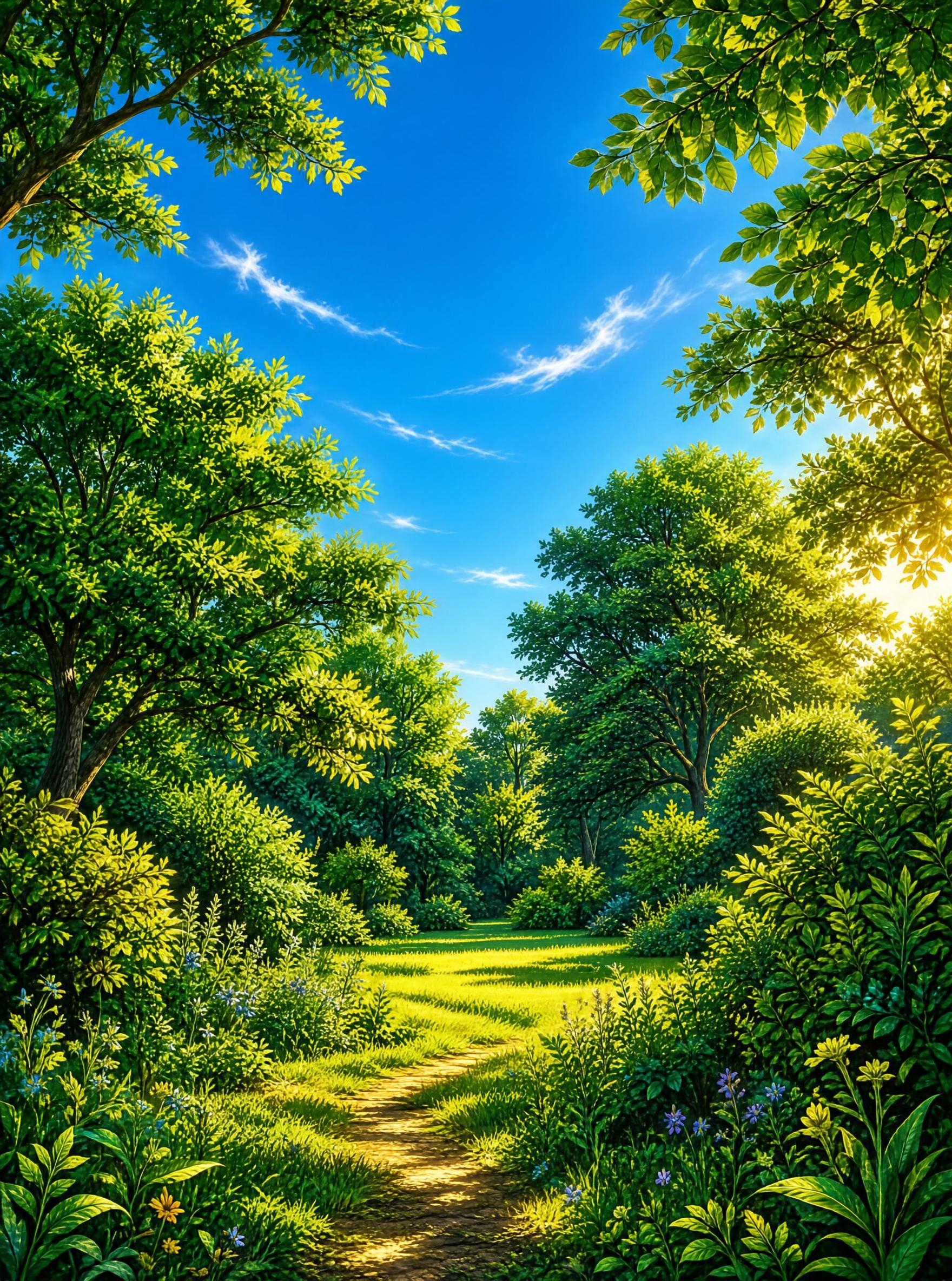 Sunny Forest Path