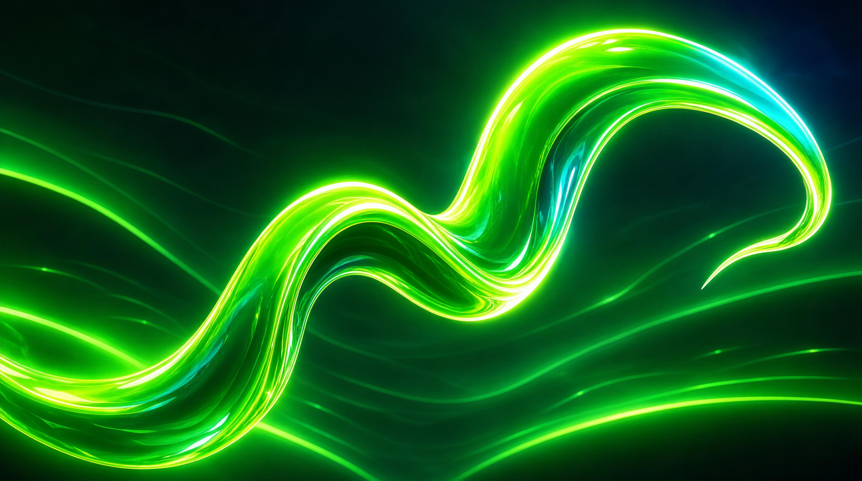 Glowing Green Wave