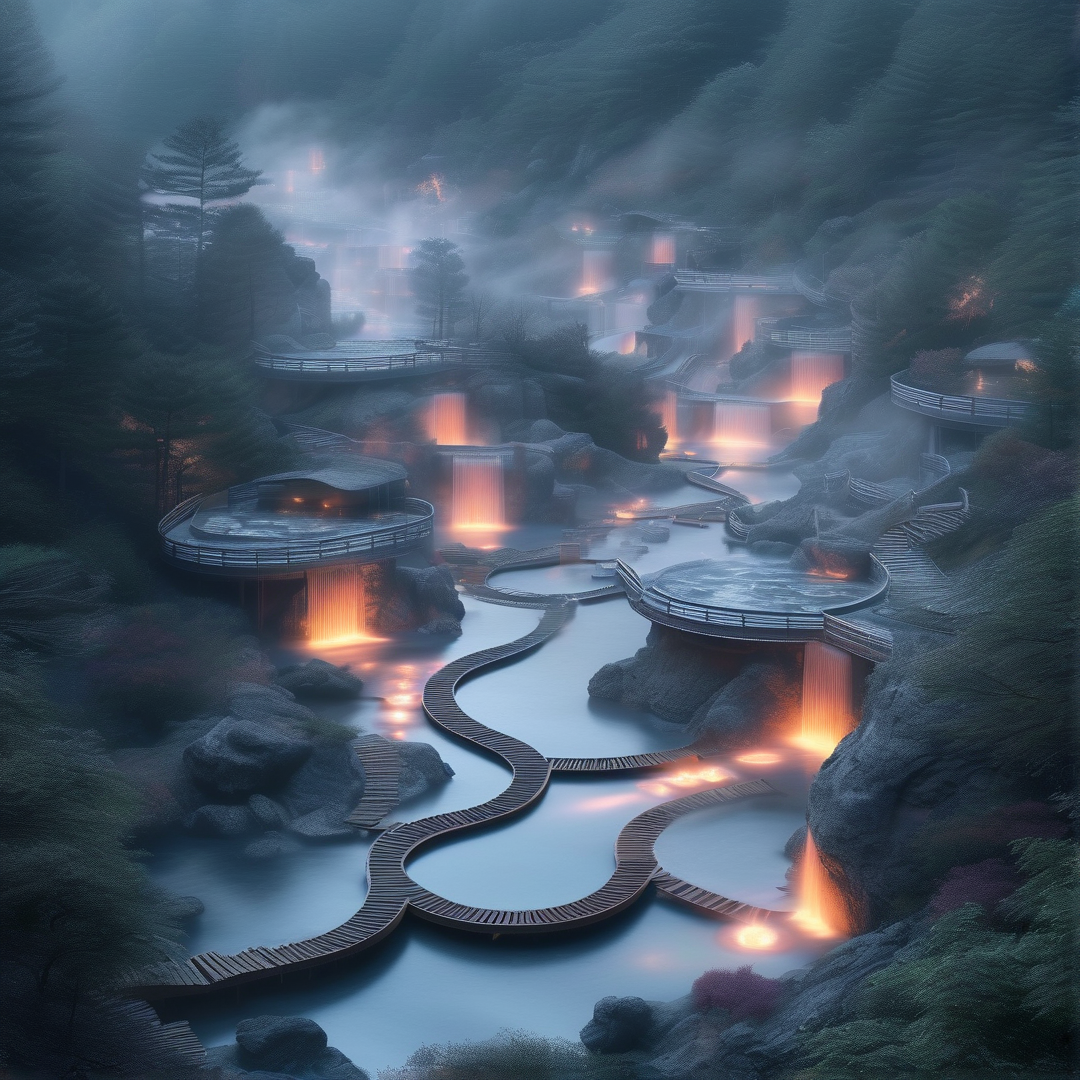 Mystical Glowing Waterfalls