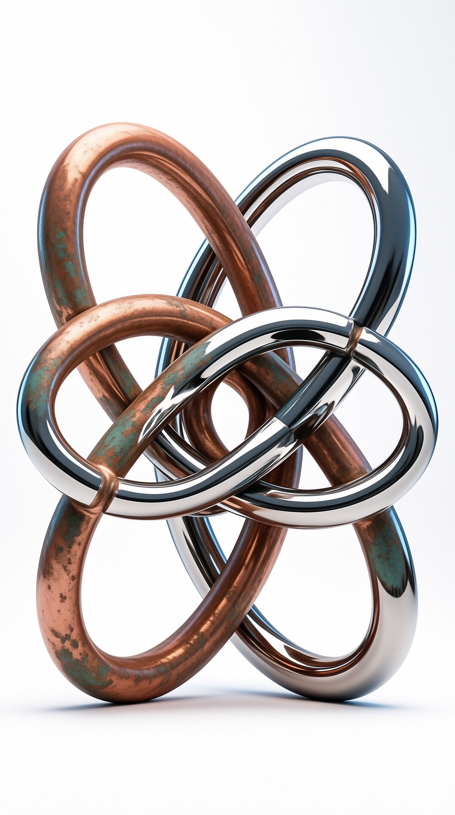 Interlocked Metal Rings