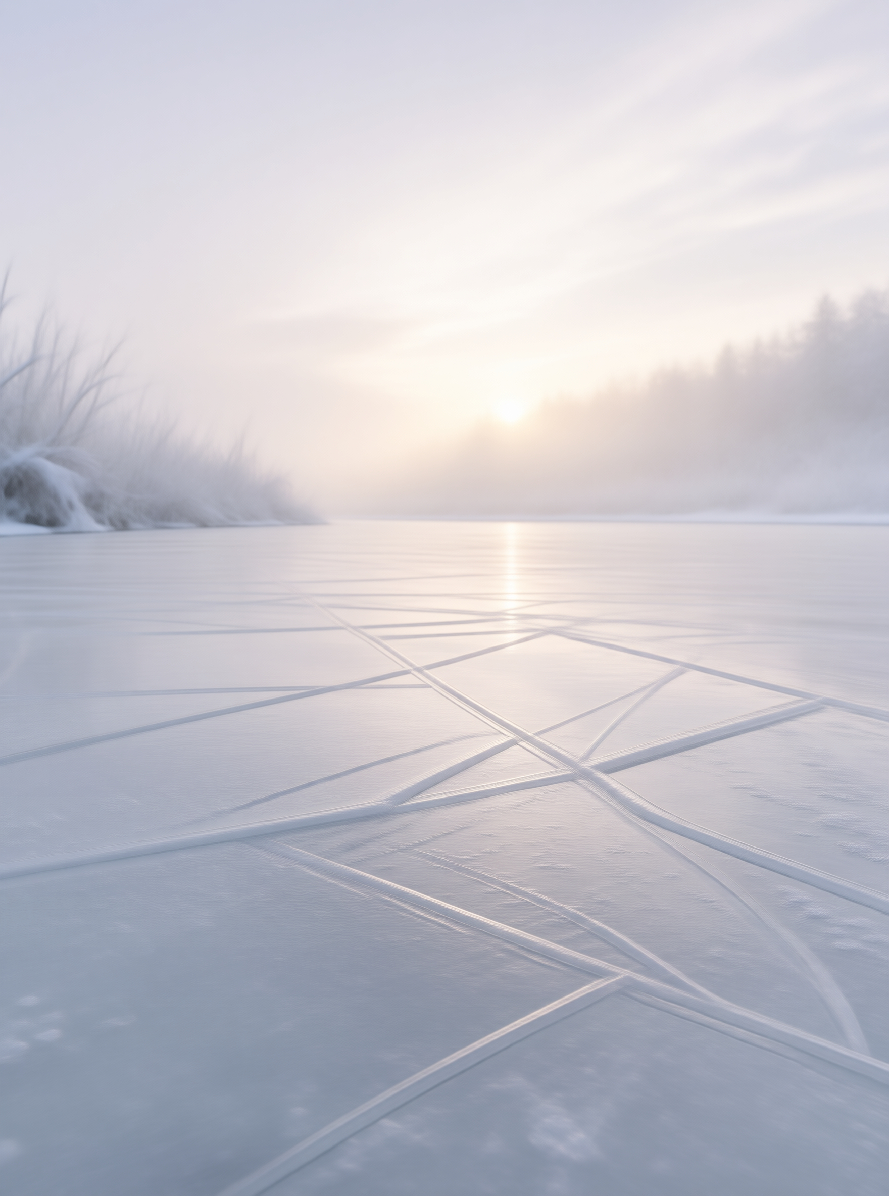 Frozen Lake Sunrise