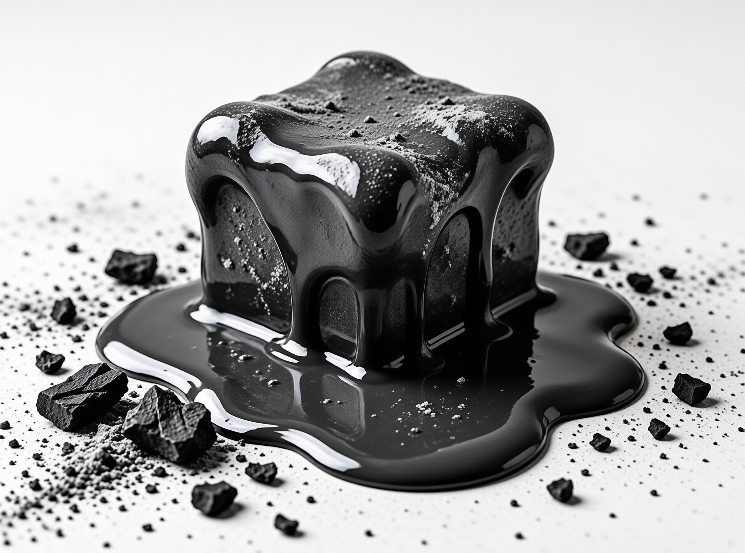 Melting Black Cube