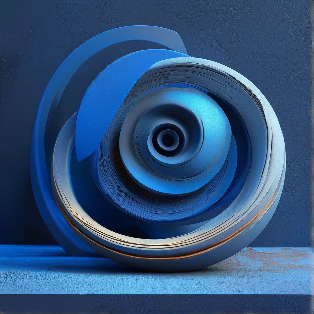 Abstract Blue Sculpture
