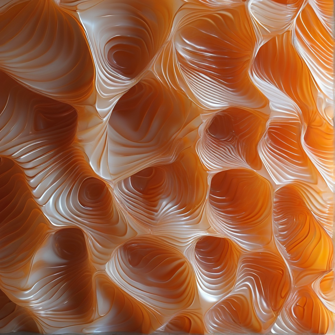 Abstract Orange Fluid Patterns