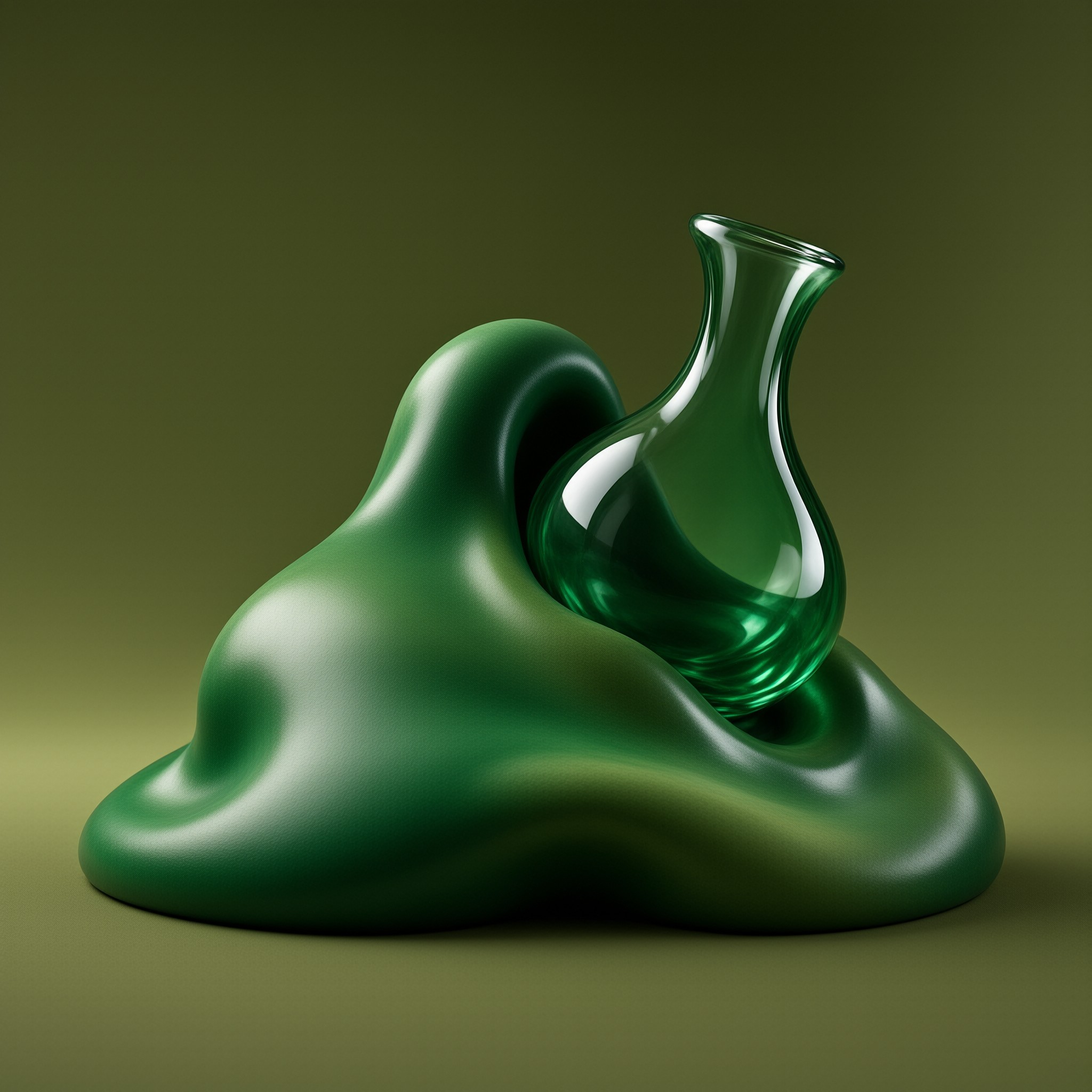Abstract Green Sculpture
