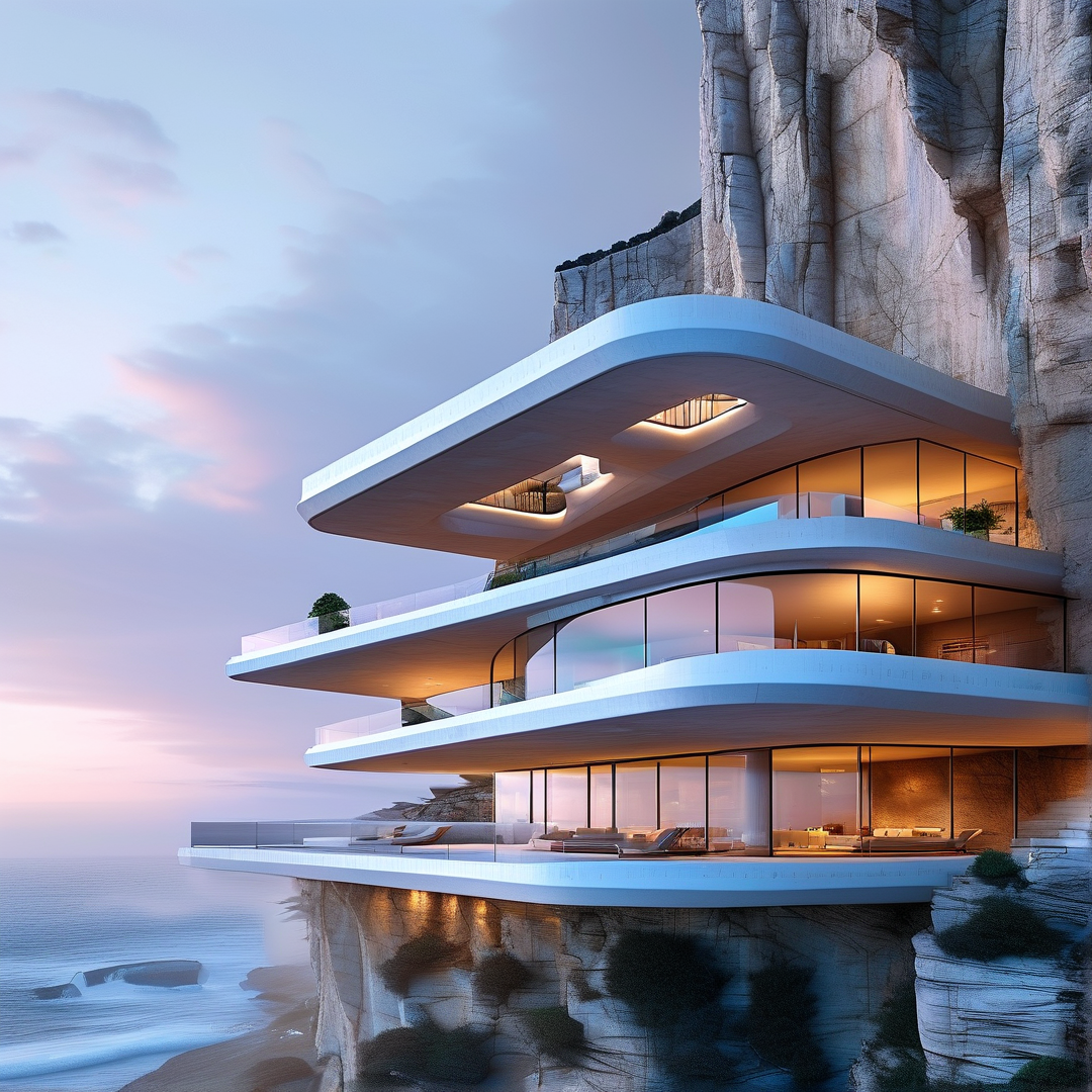 Futuristic Cliffside Villa