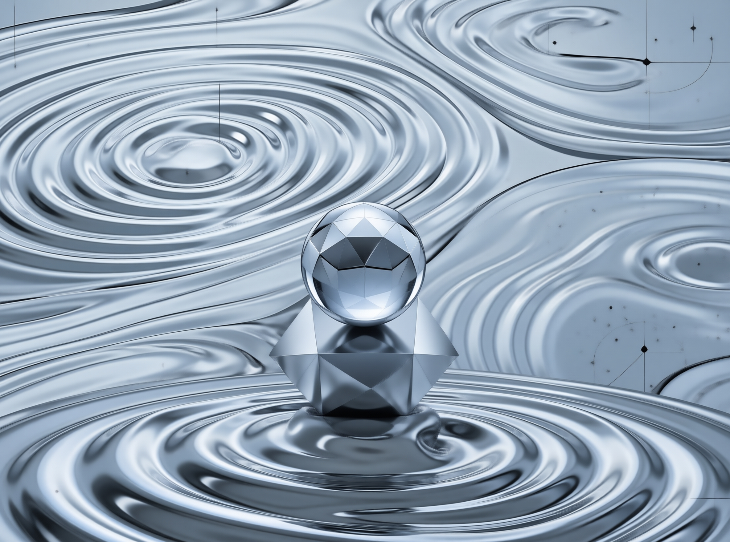Metallic Sphere on Liquid Ripples